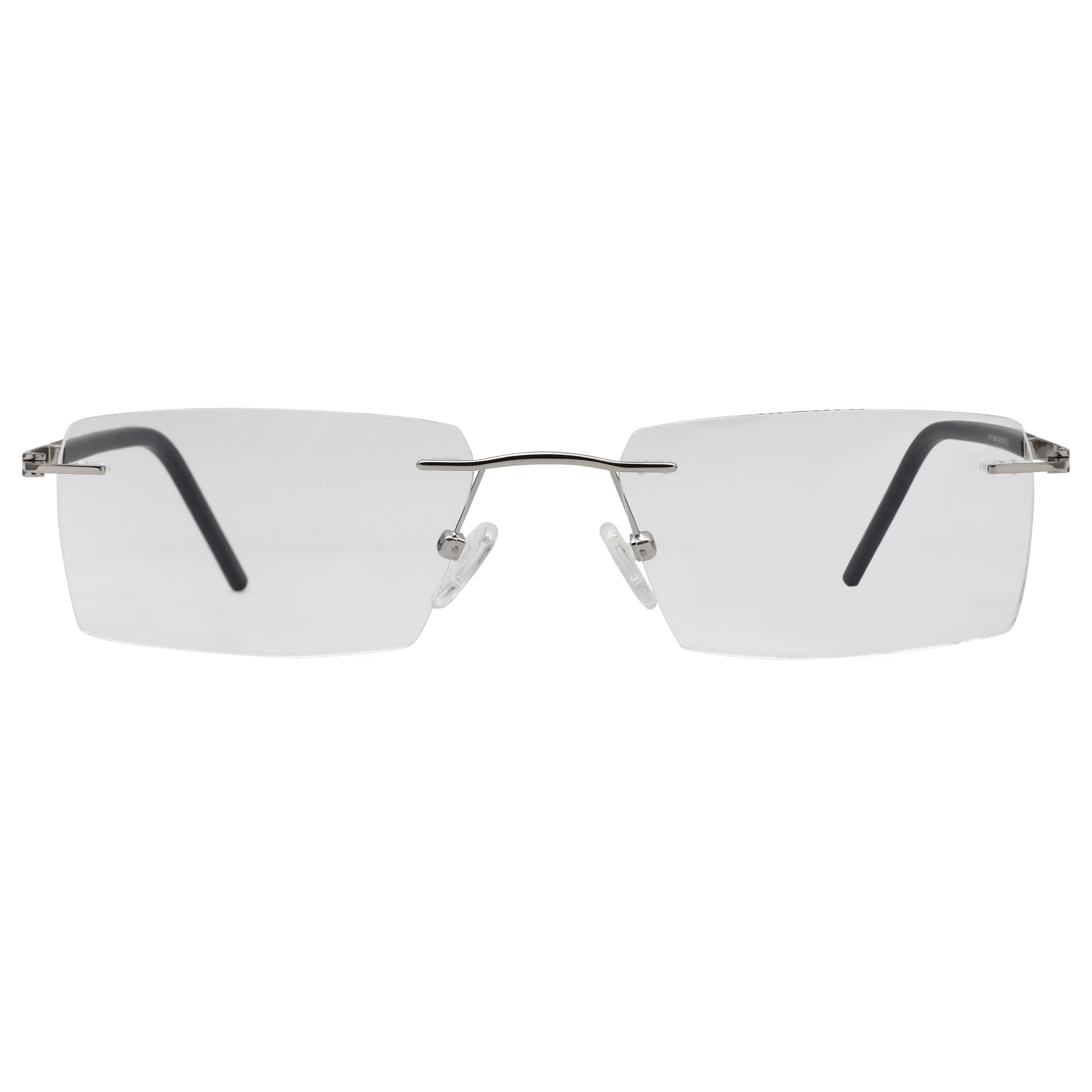 Inspira 6543 Frame Silver Male RimLess Metal Frame — Silver frame — view 2