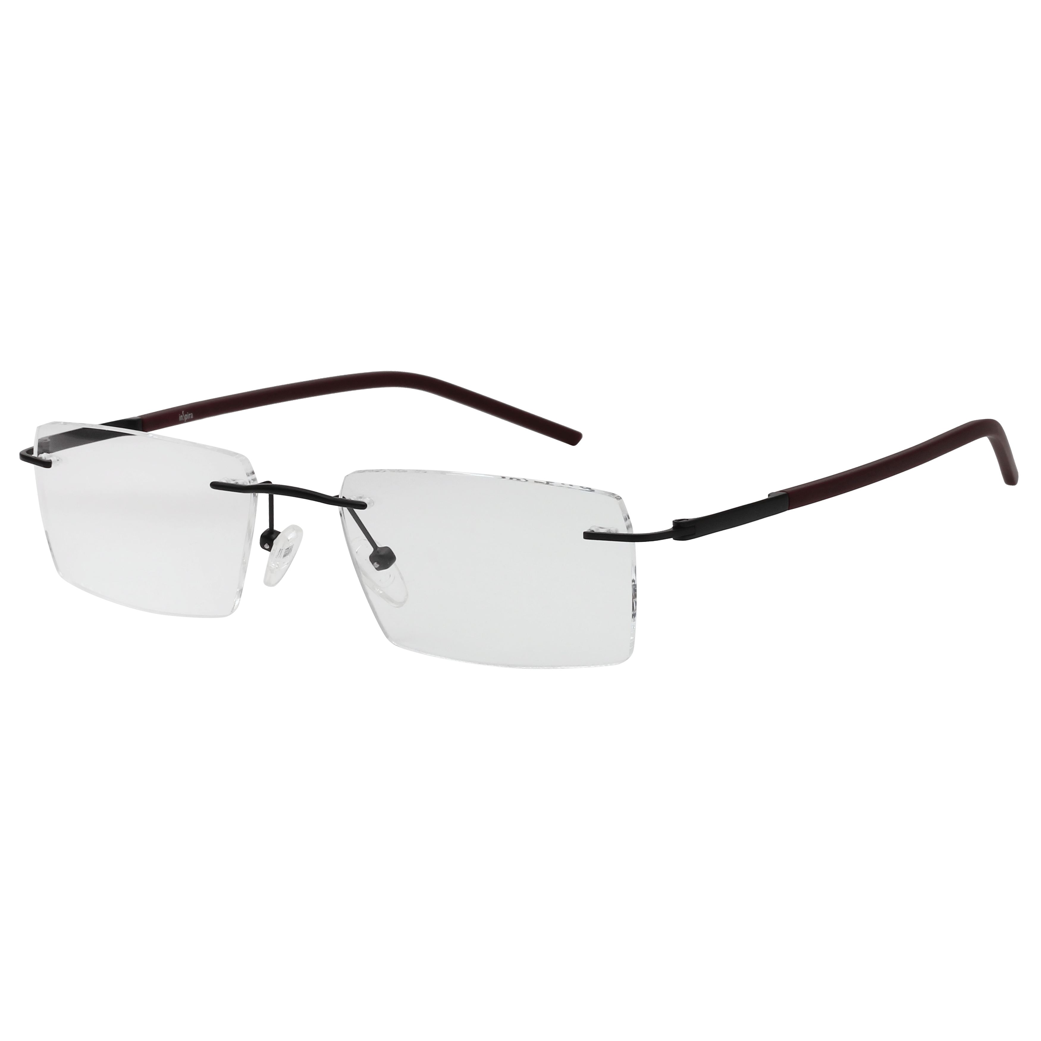 Inspira 6543 Frame Black Male RimLess Metal — Black frame