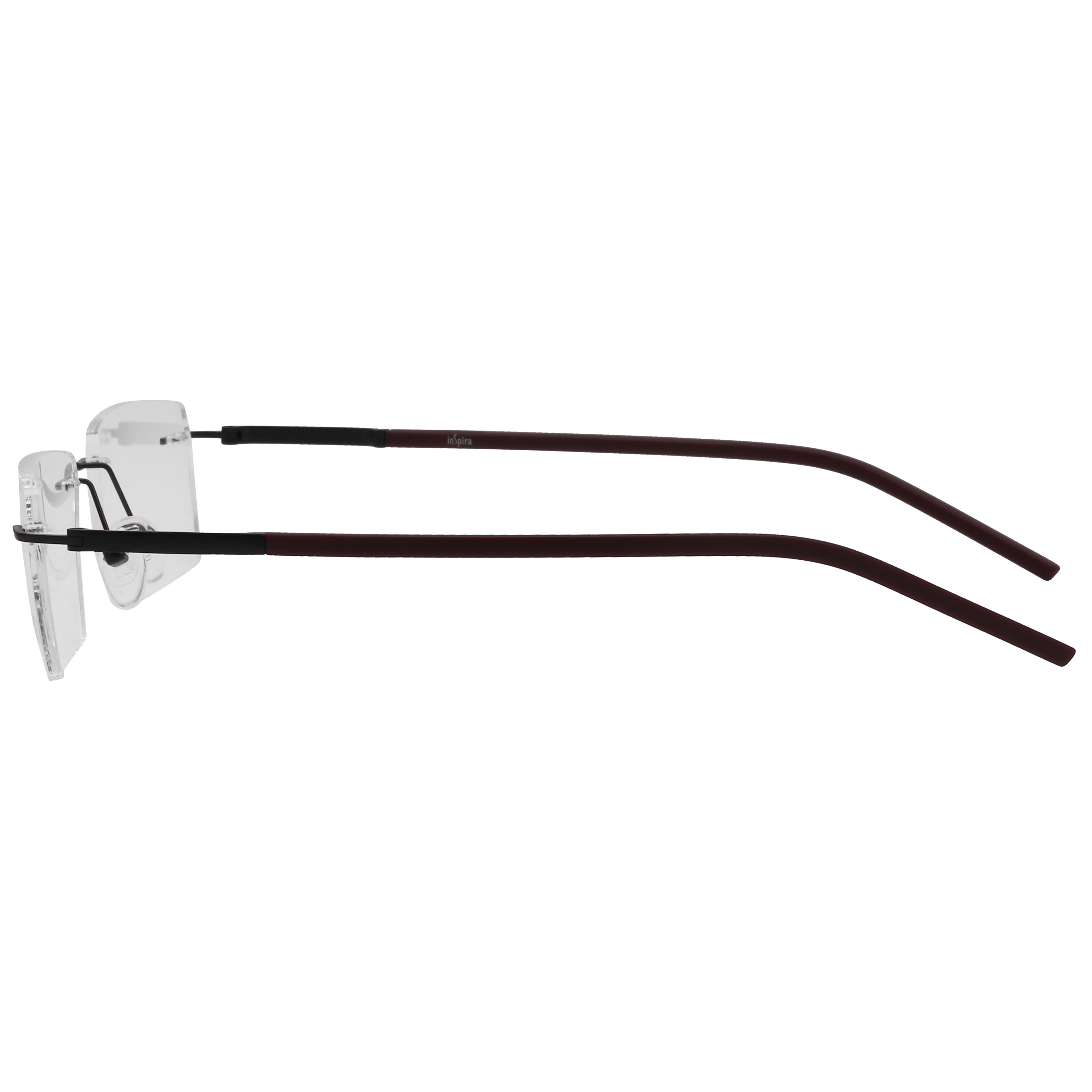 Inspira 6543 Frame Black Male RimLess Metal Frame — Black frame — view 3