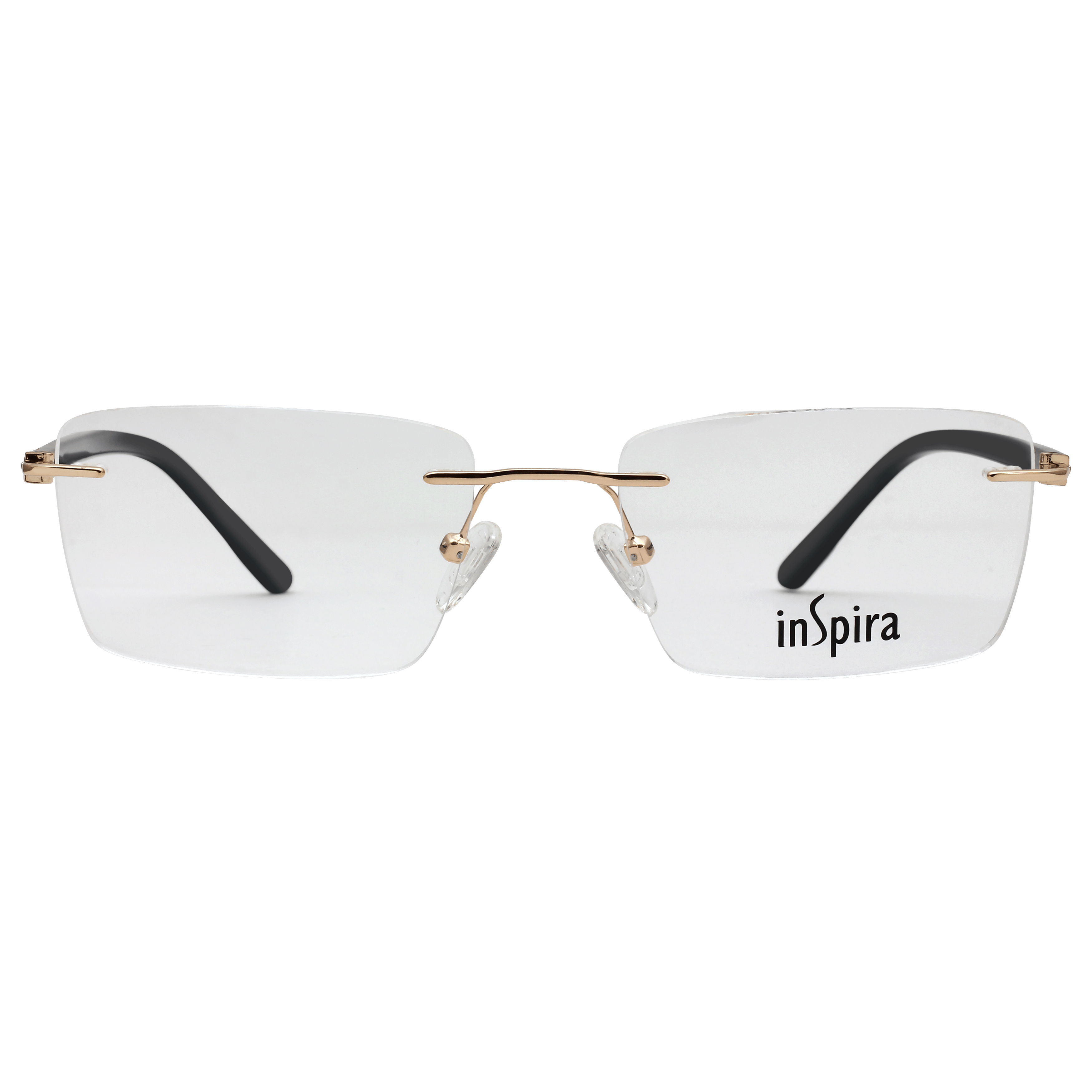 Inspira 6551 Frame Gold Male RimLess Shell Frame — Gold frame — view 2