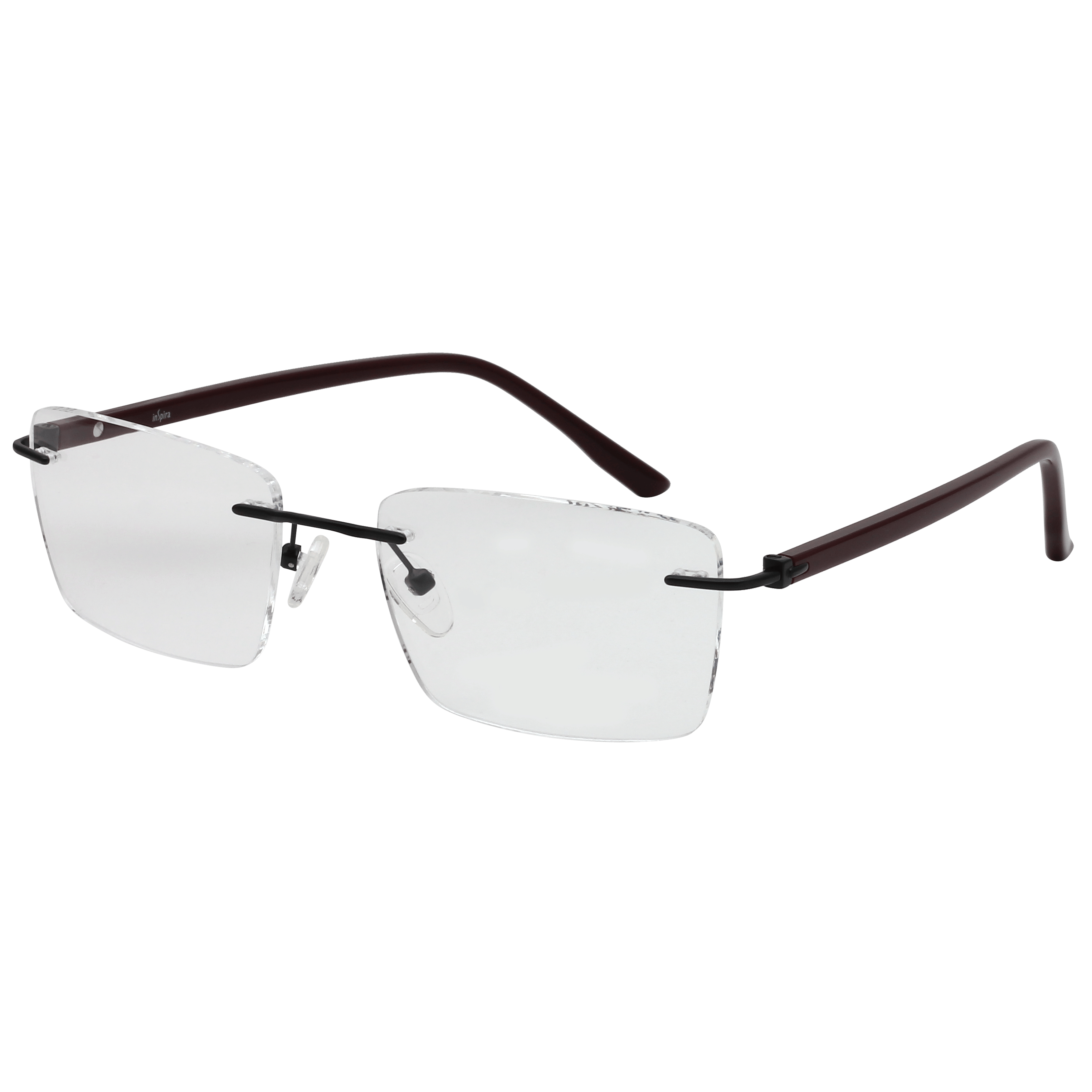 Inspira 6551 Frame Black Male RimLess Shell — Black frame