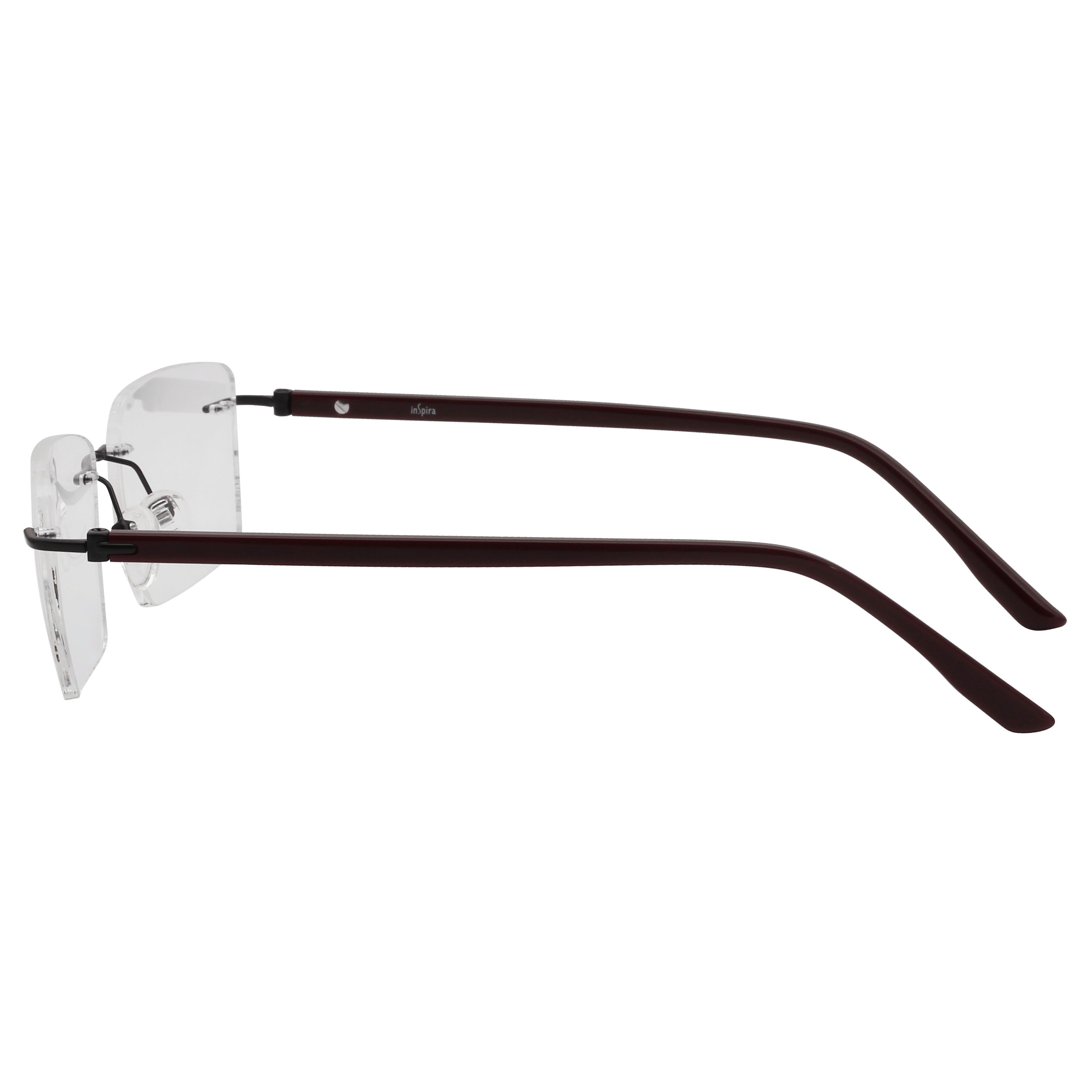 Inspira 6551 Frame Black Male RimLess Shell Frame — Black frame — view 3