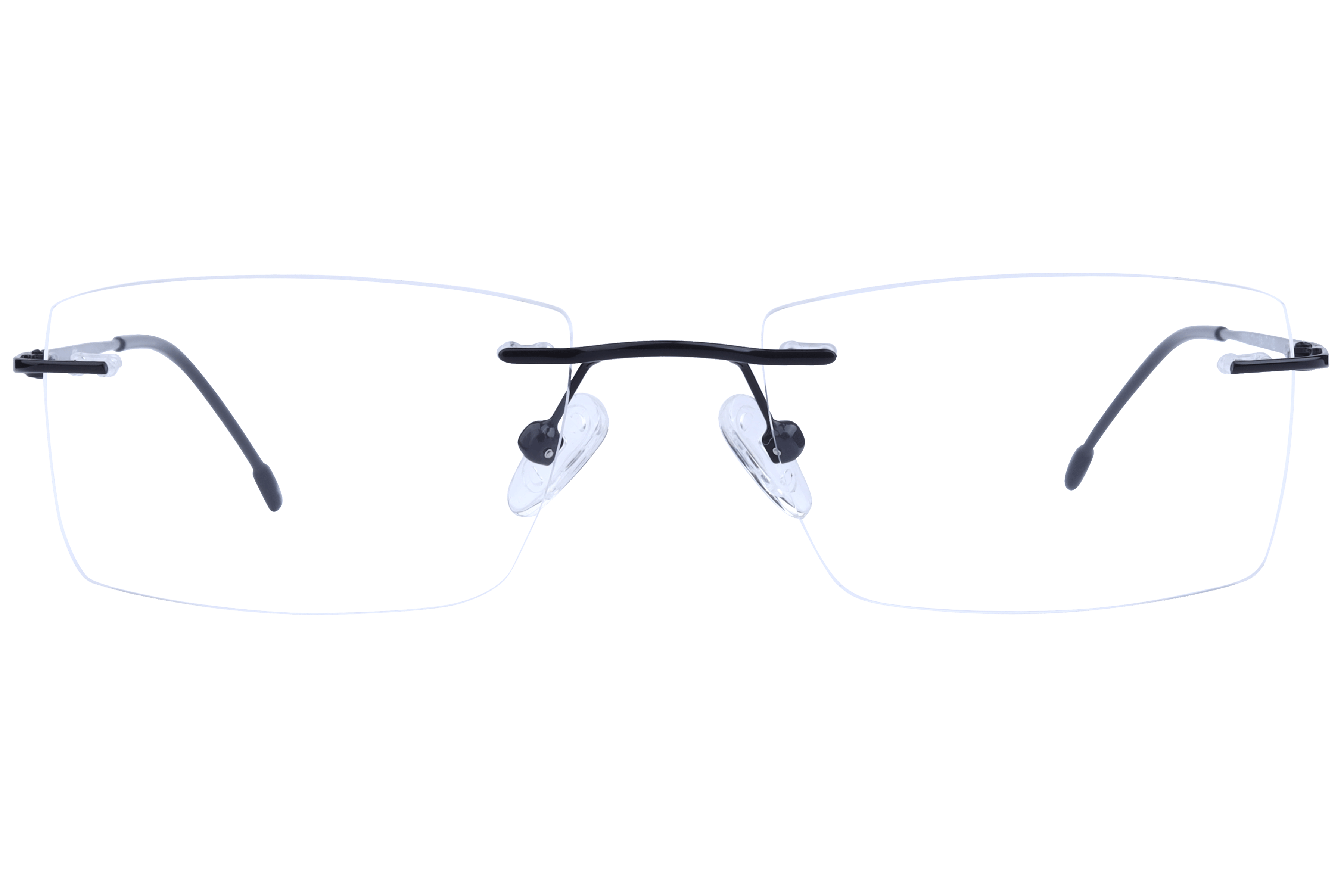 Inspira 15005-CY Frame Black Unisex RimLess Metal Frame — Black frame — view 2