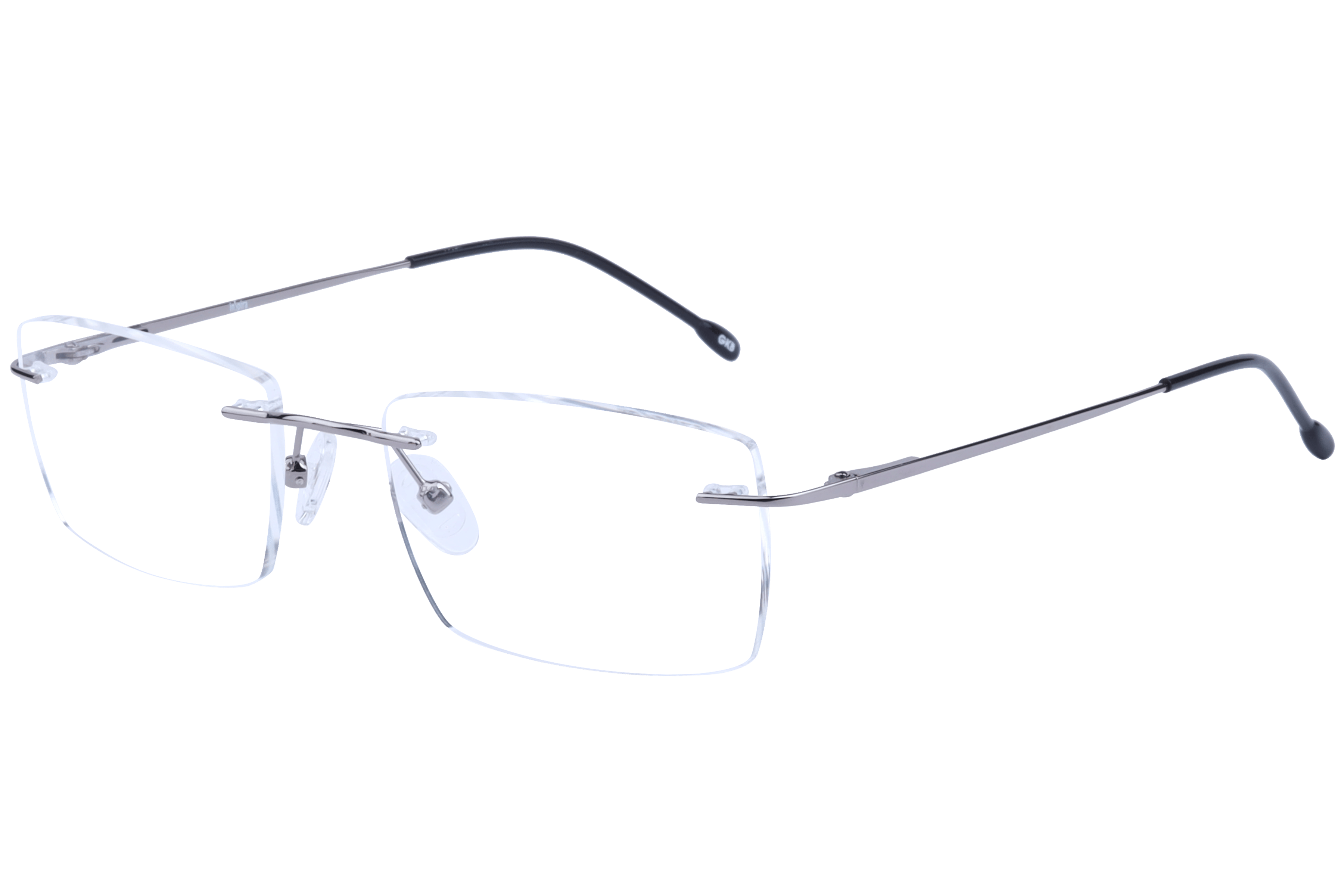 Inspira 15005-CY Frame Gun Metal Unisex RimLess Metal — Black frame