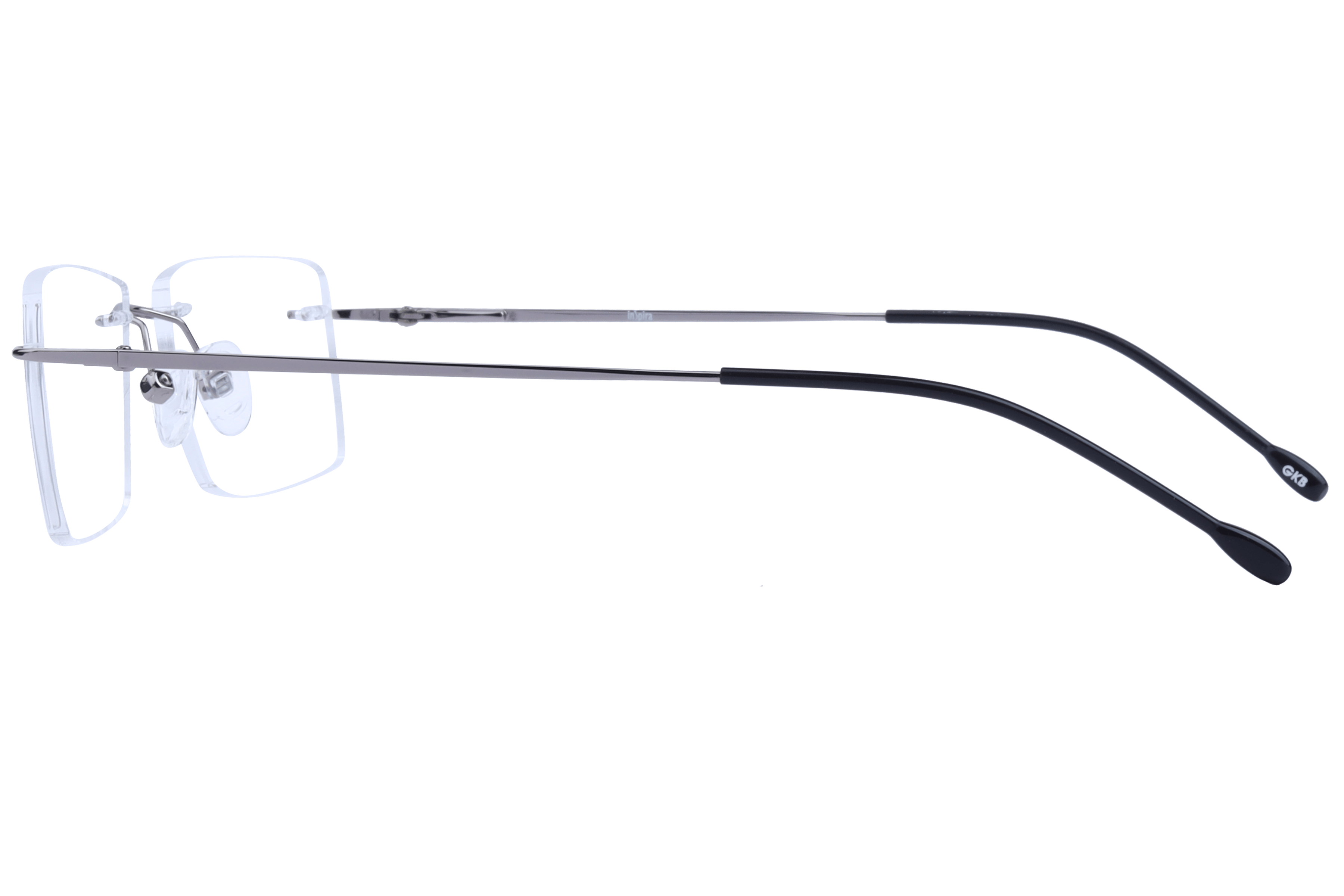 Inspira 15005-CY Frame Gun Metal Unisex RimLess Metal Frame — view 3