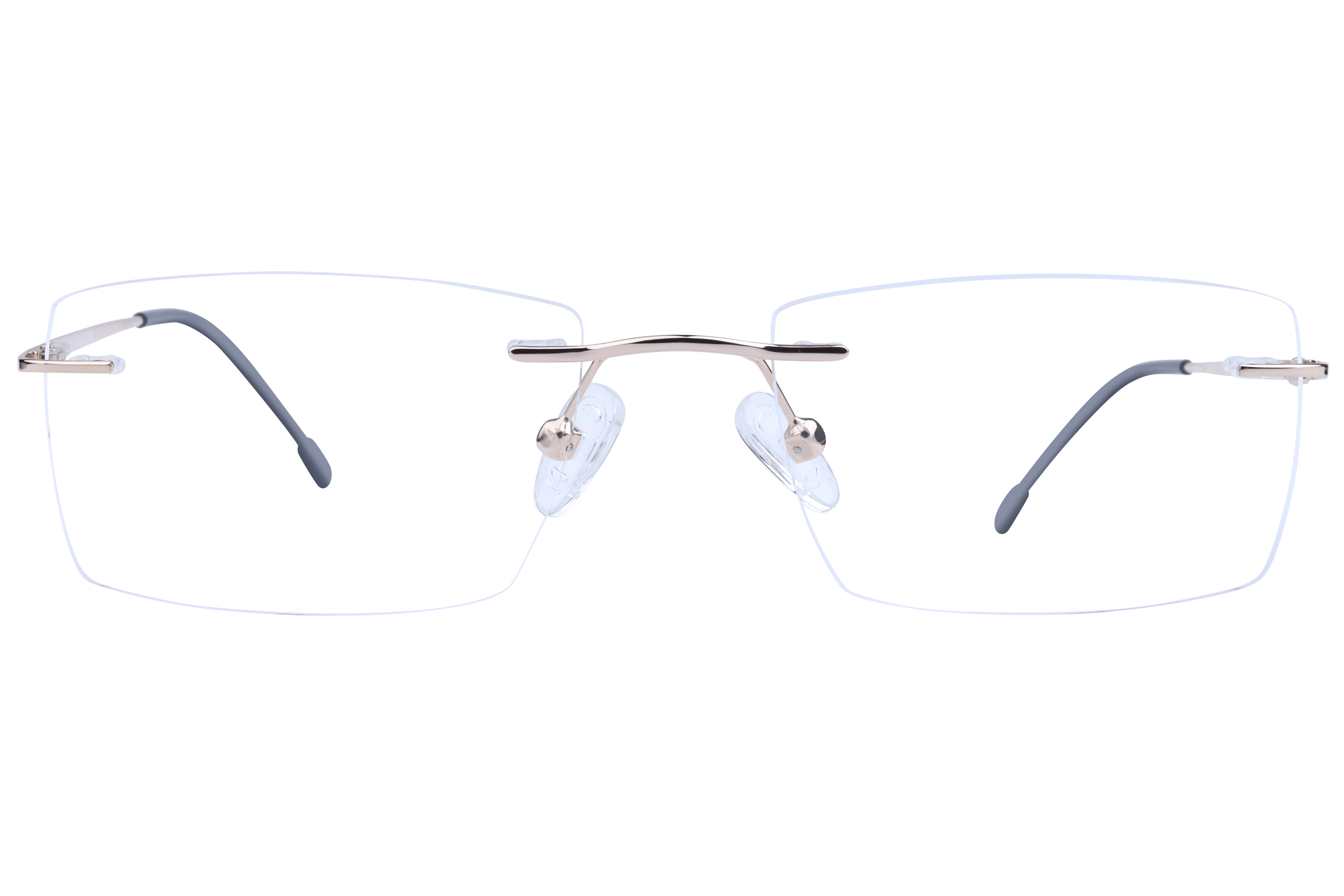 Inspira 15005-CY Frame Gold Unisex RimLess Metal Frame — Gold frame — view 2