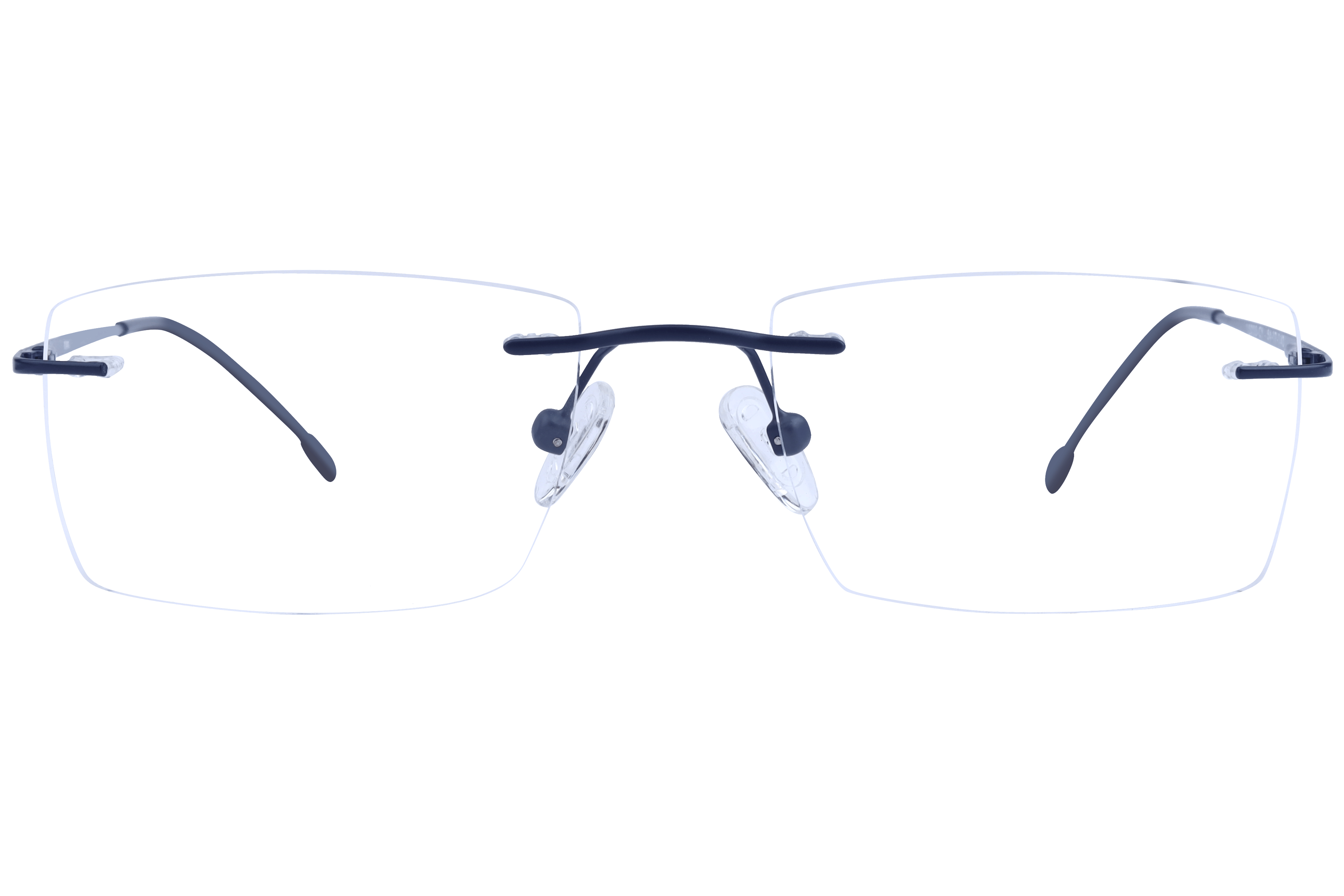 Inspira 15005-CY Frame Matt Blue Unisex RimLess Metal Frame — Matt Blue frame — view 2