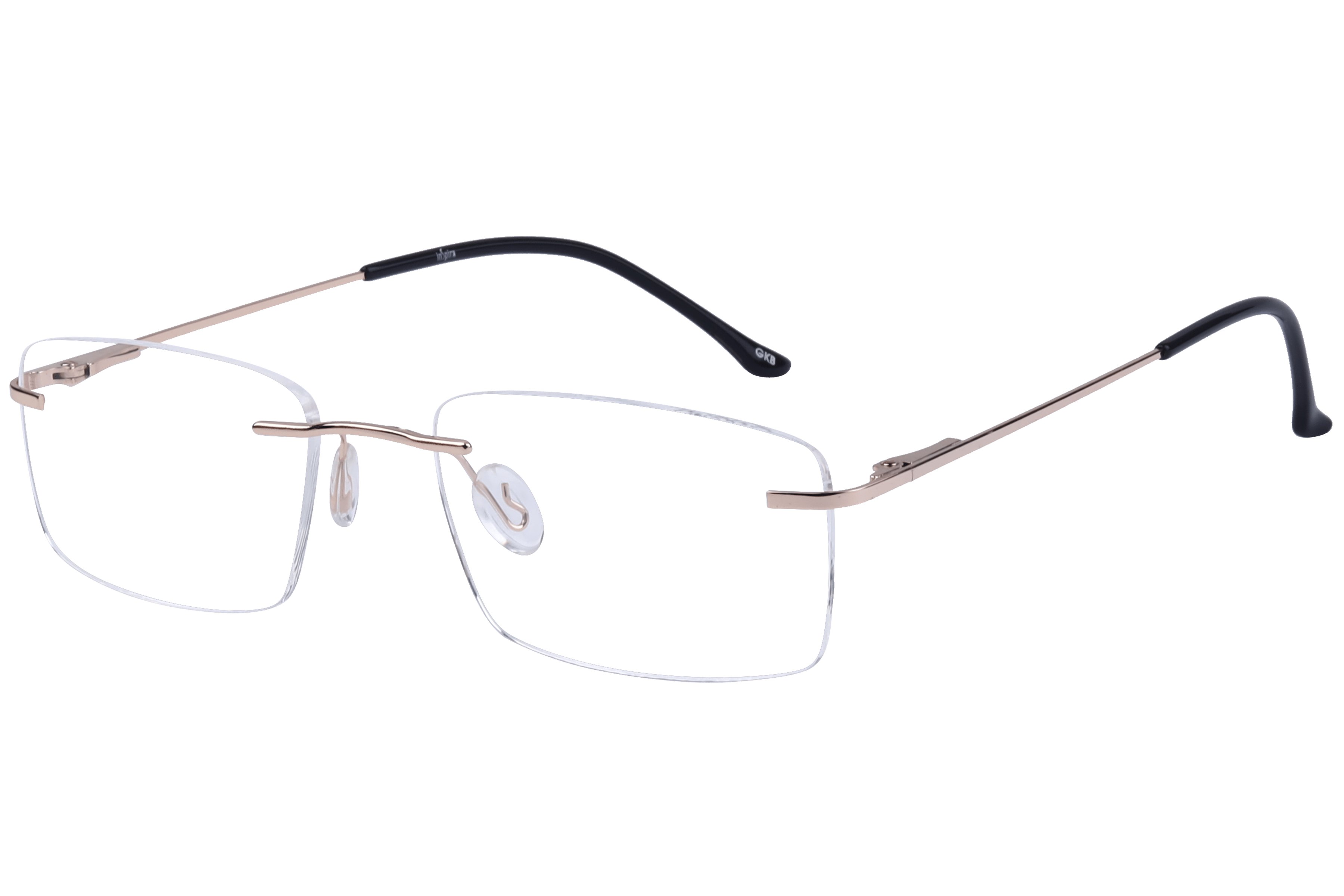 Inspira NS-6001 Frame Gold Unisex RimLess Metal — Gold frame