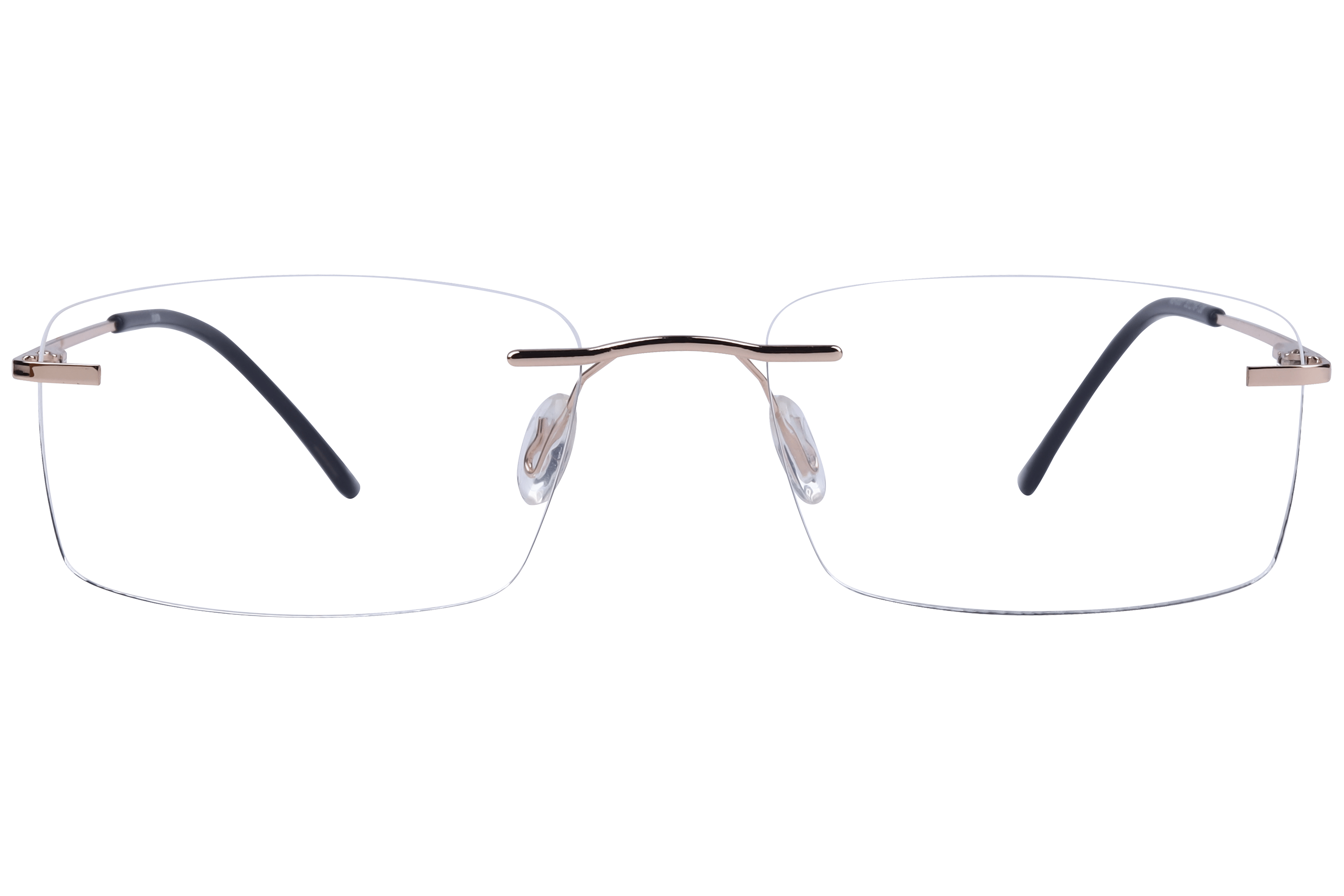 Inspira NS-6001 Frame Gold Unisex RimLess Metal Frame — Gold frame — view 2