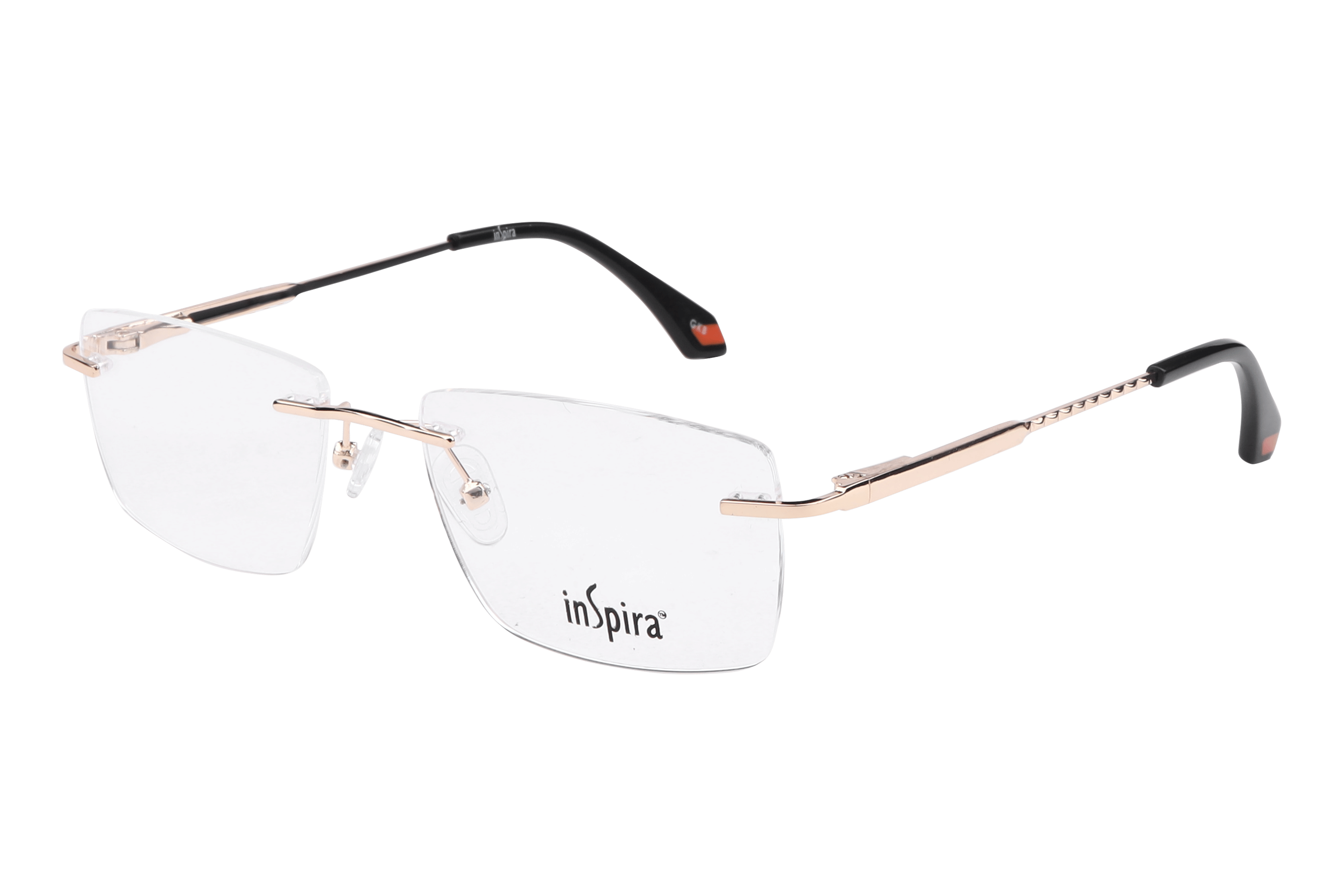 Inspira TV92801 Frame Gold Male RimLess Metal — Gold frame