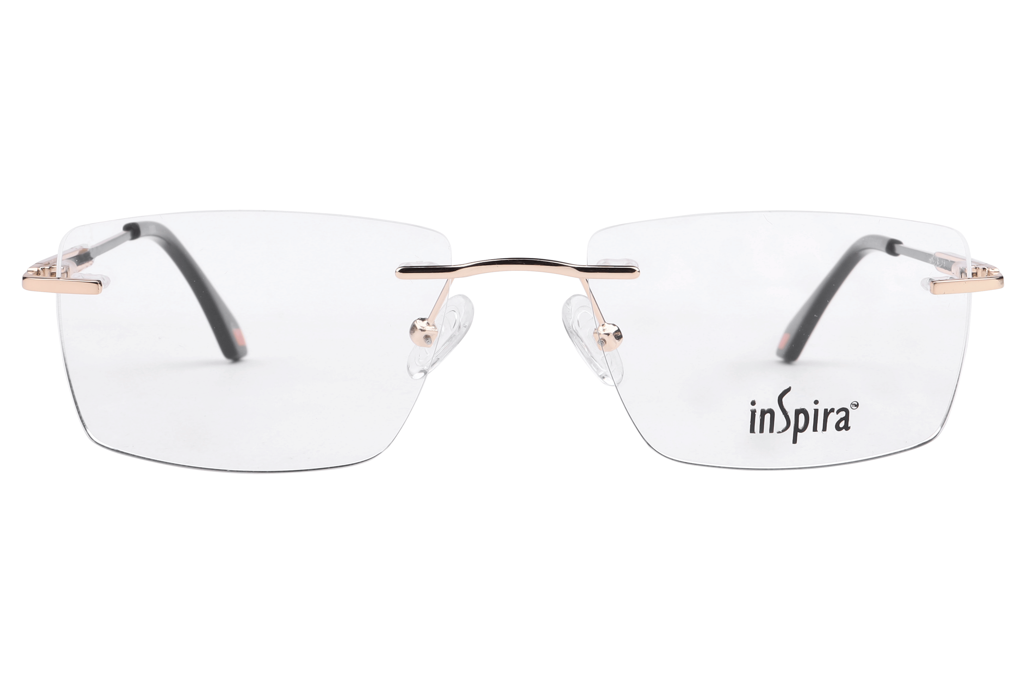 Inspira TV92801 Frame Gold Male RimLess Metal Frame — Gold frame — view 2