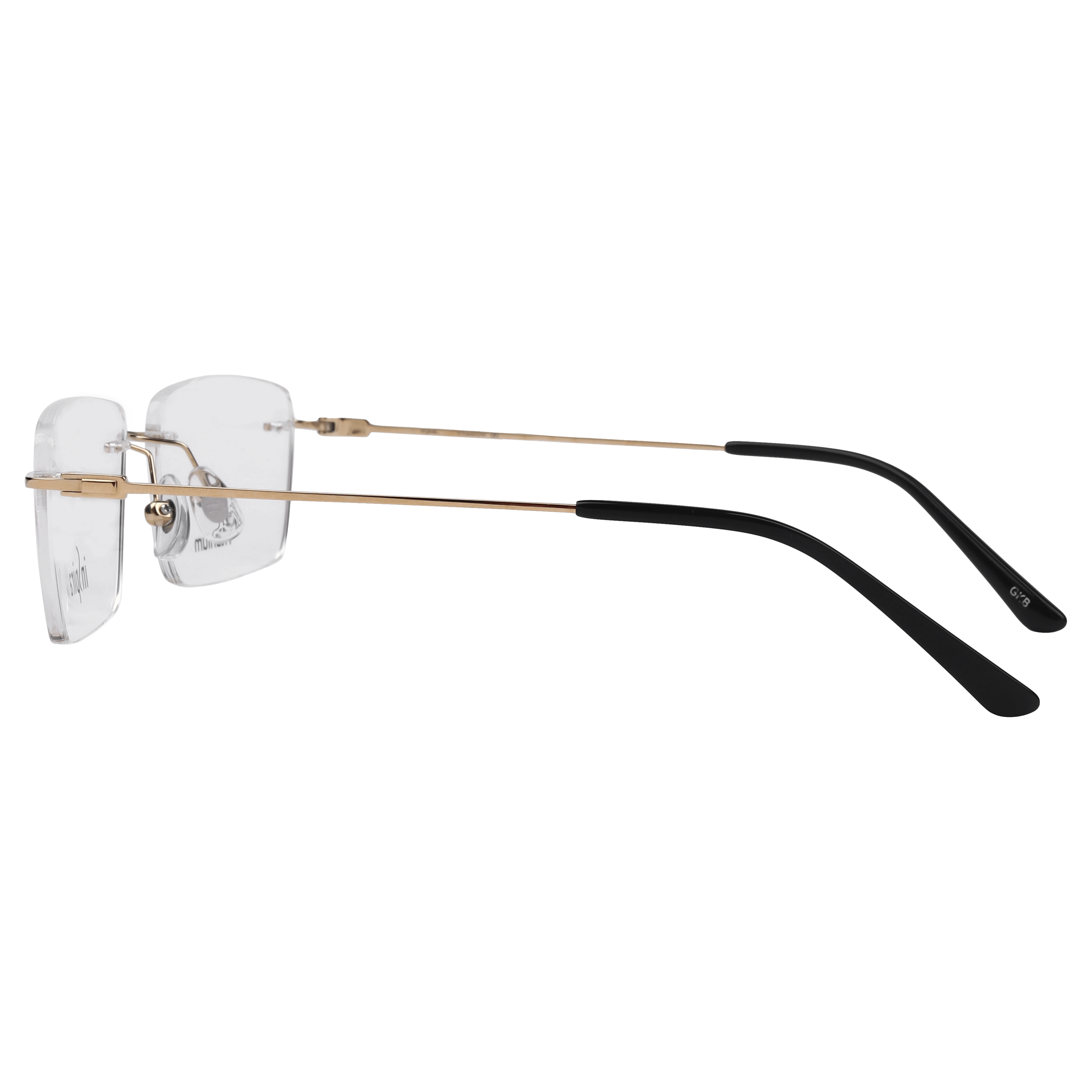 Inspira T5019 Frame Gold Male RimLess Titanium Frame — Gold frame — view 3