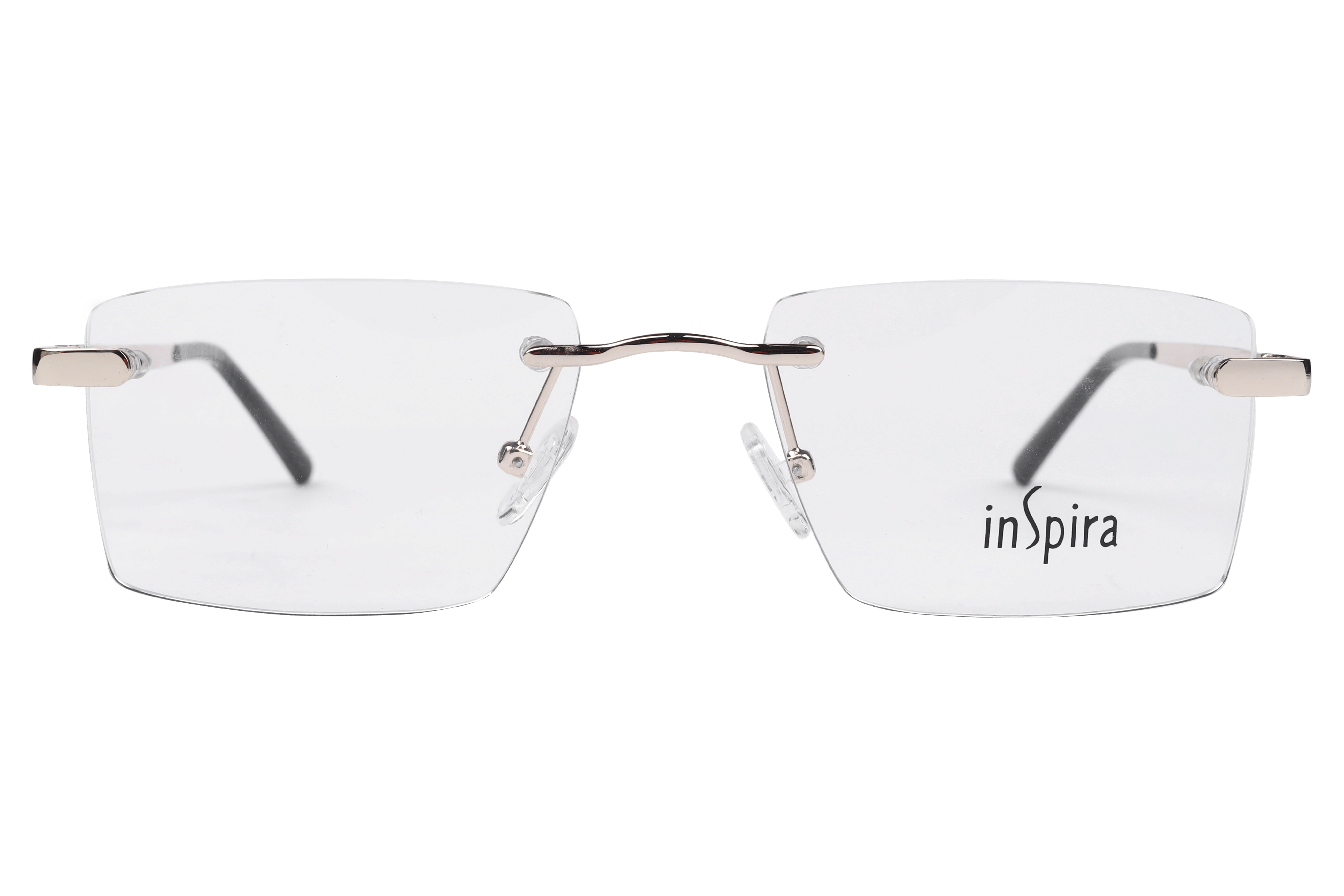Inspira 6814 Frame Gold Unisex RimLess Metal Frame — Gold frame — view 2