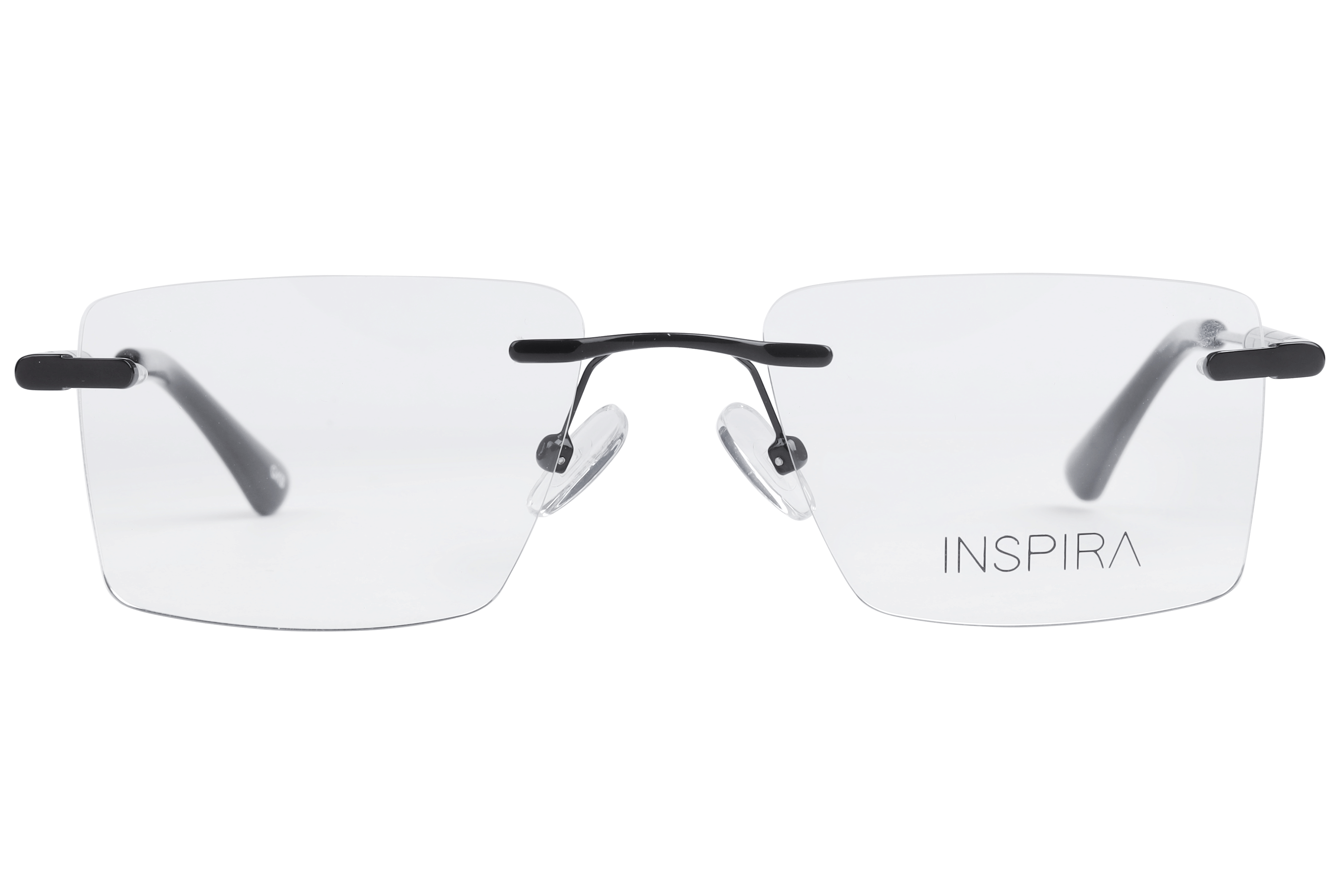 Inspira OLD25627M Frame Black Unisex RimLess Metal Frame — Black frame — view 2