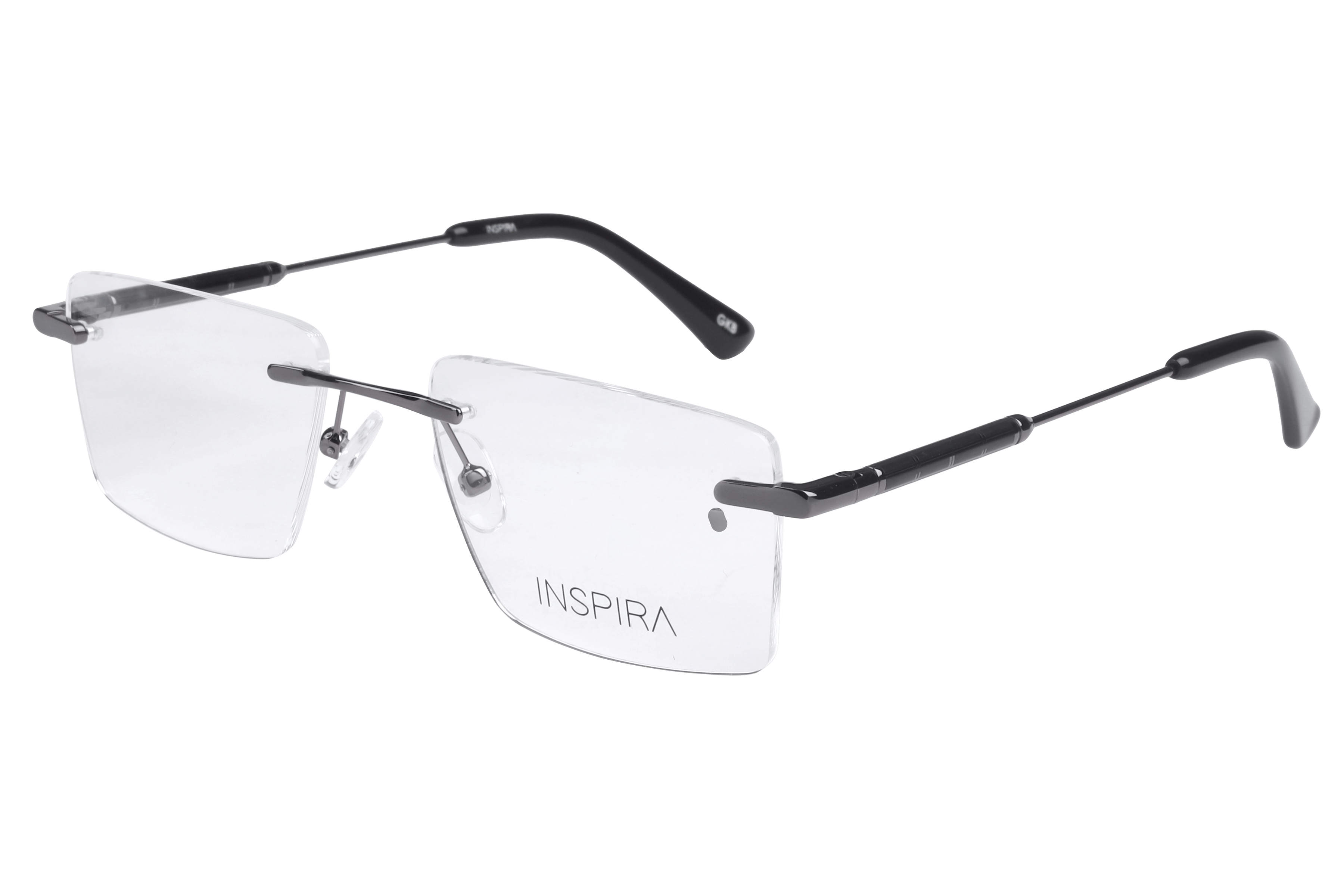 Inspira OLD25627M Frame Gun Metal Unisex RimLess Metal — Gun Metal frame