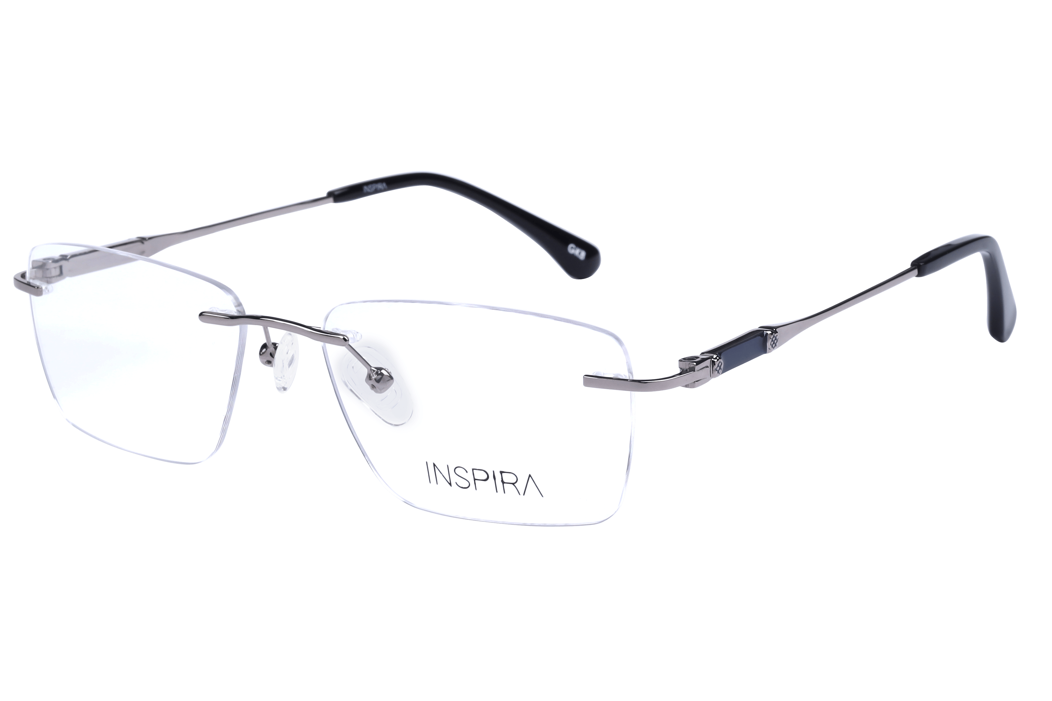 Inspira OLD9818M Frame Gun Metal Unisex RimLess Metal — Gun Metal frame