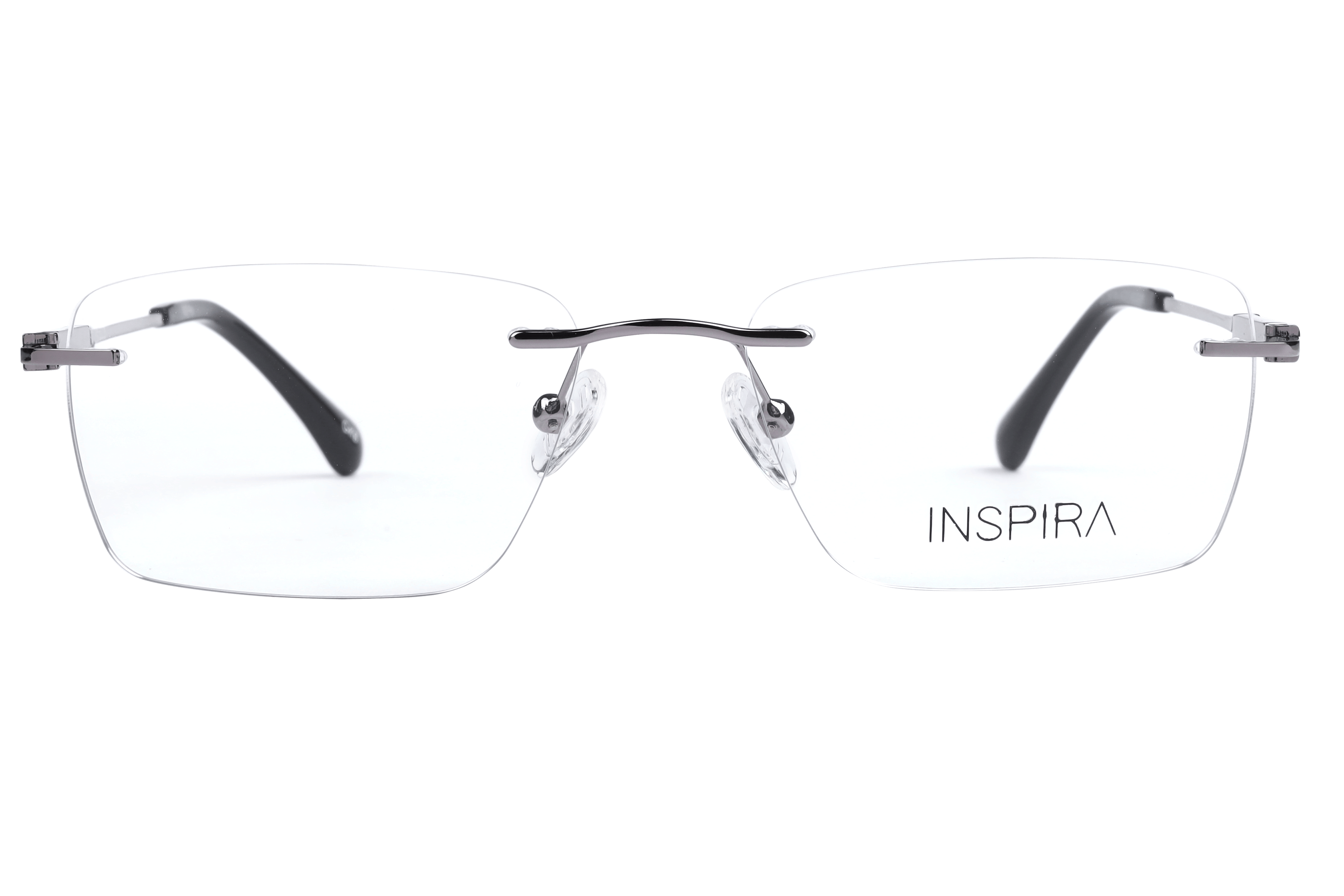 Inspira OLD9818M Frame Gun Metal Unisex RimLess Metal Frame — Gun Metal frame — view 2