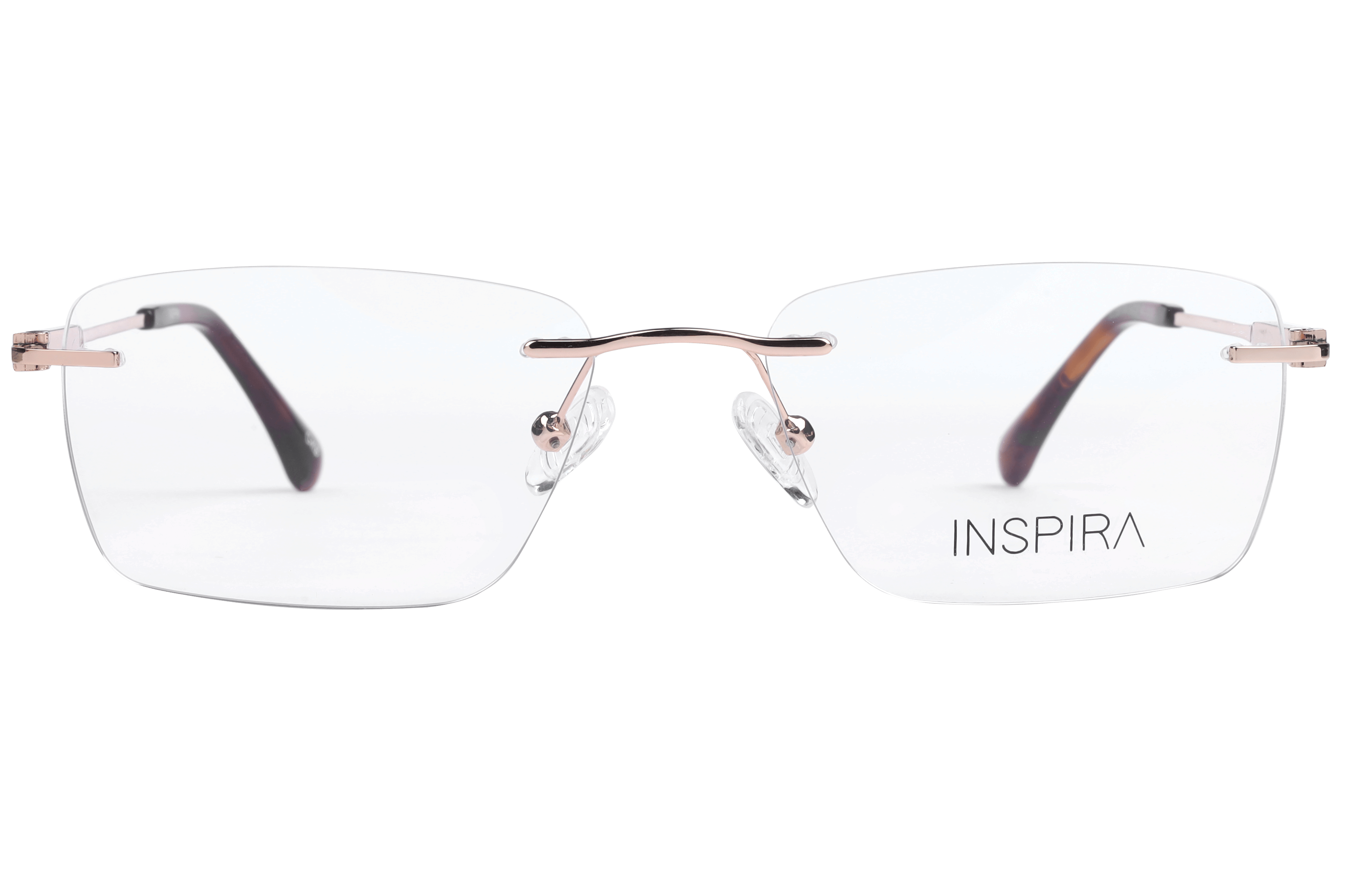 Inspira OLD9818M Frame Gold Unisex RimLess Metal Frame — Gold frame — view 2