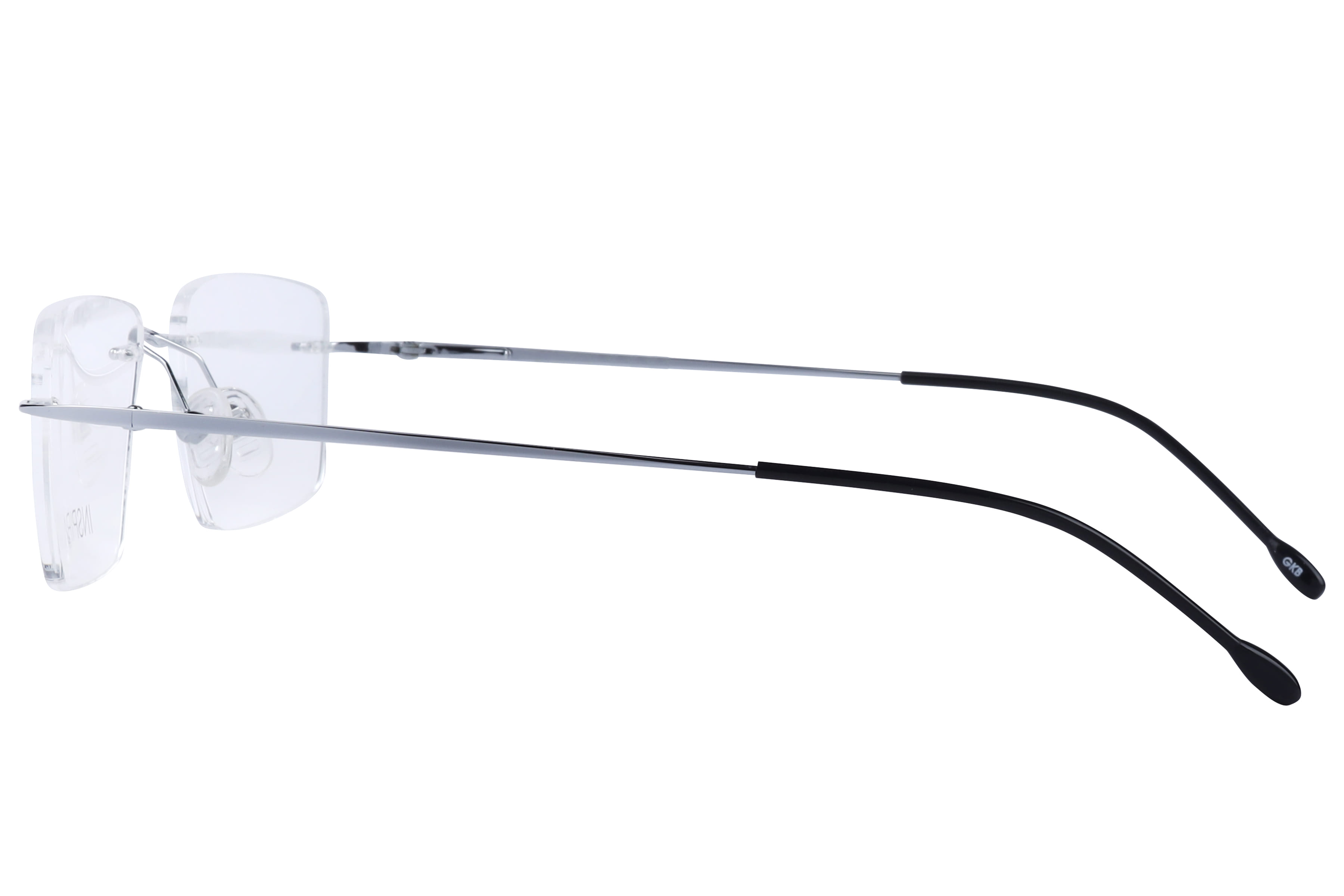 Inspira 15005-CY Frame Silver Unisex RimLess Metal Frame — view 2