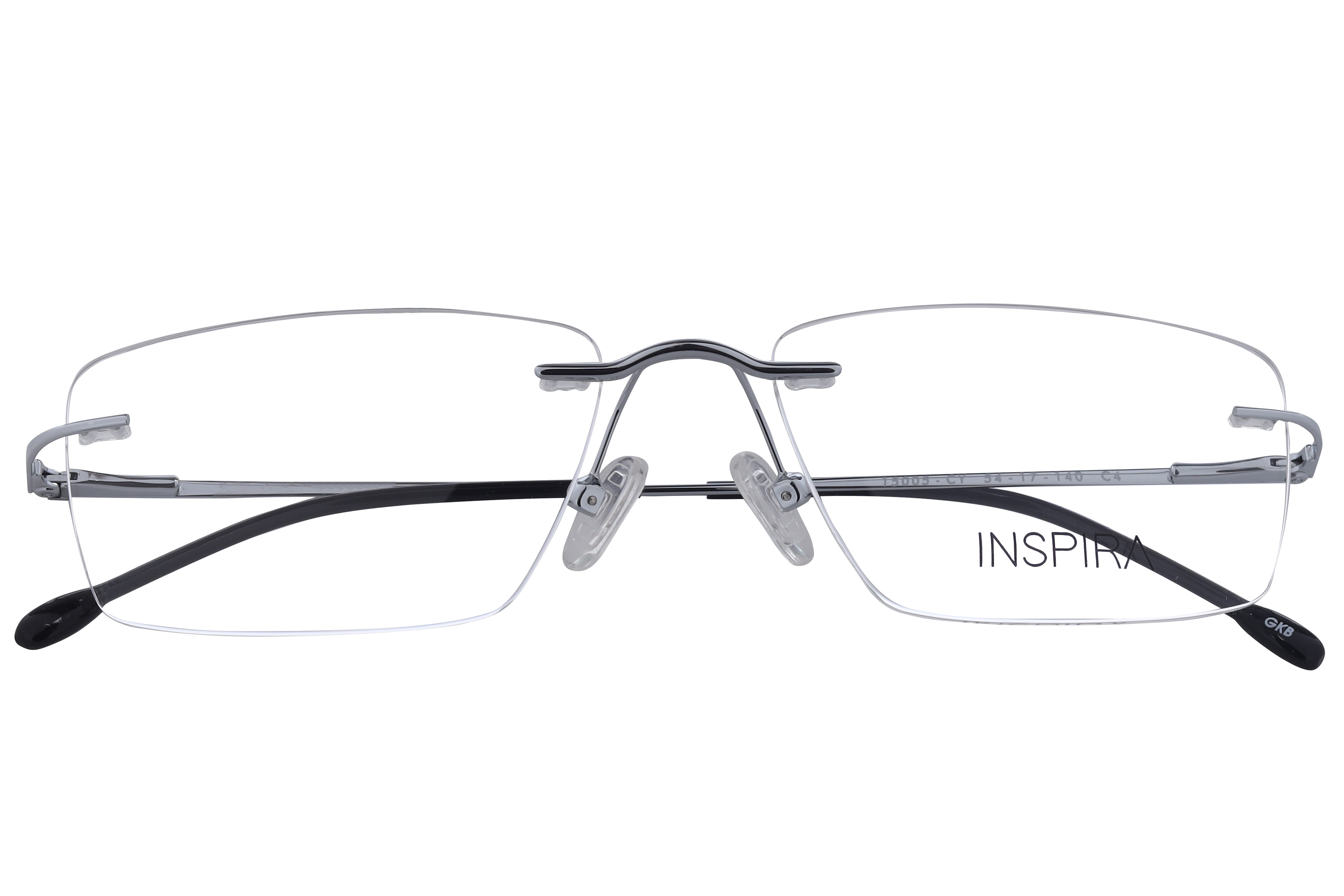 Inspira 15005-CY Frame Silver Unisex RimLess Metal Frame — view 3