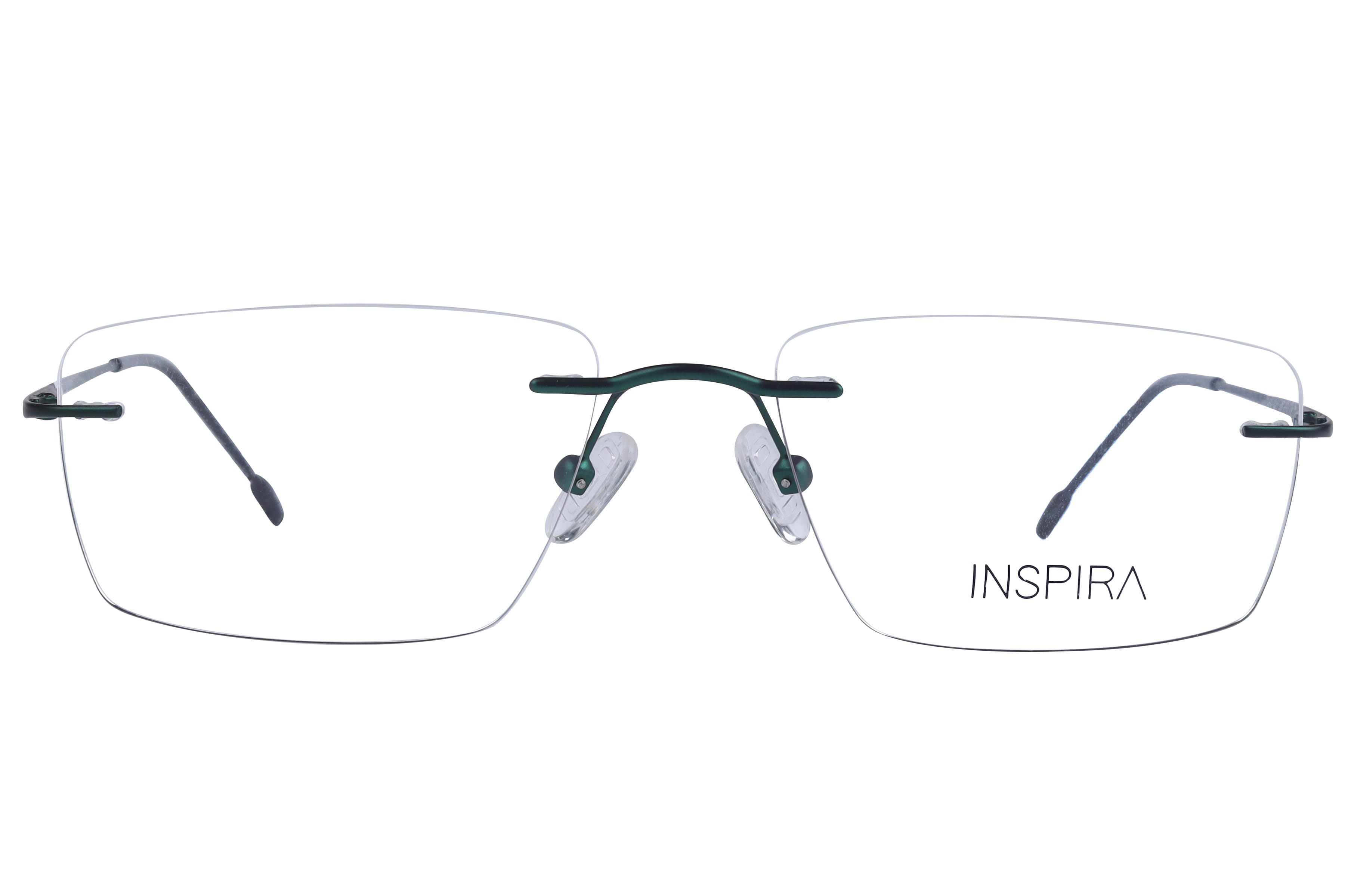 Inspira 15005-CY Frame Matt Green Unisex RimLess Metal — Matt Green frame