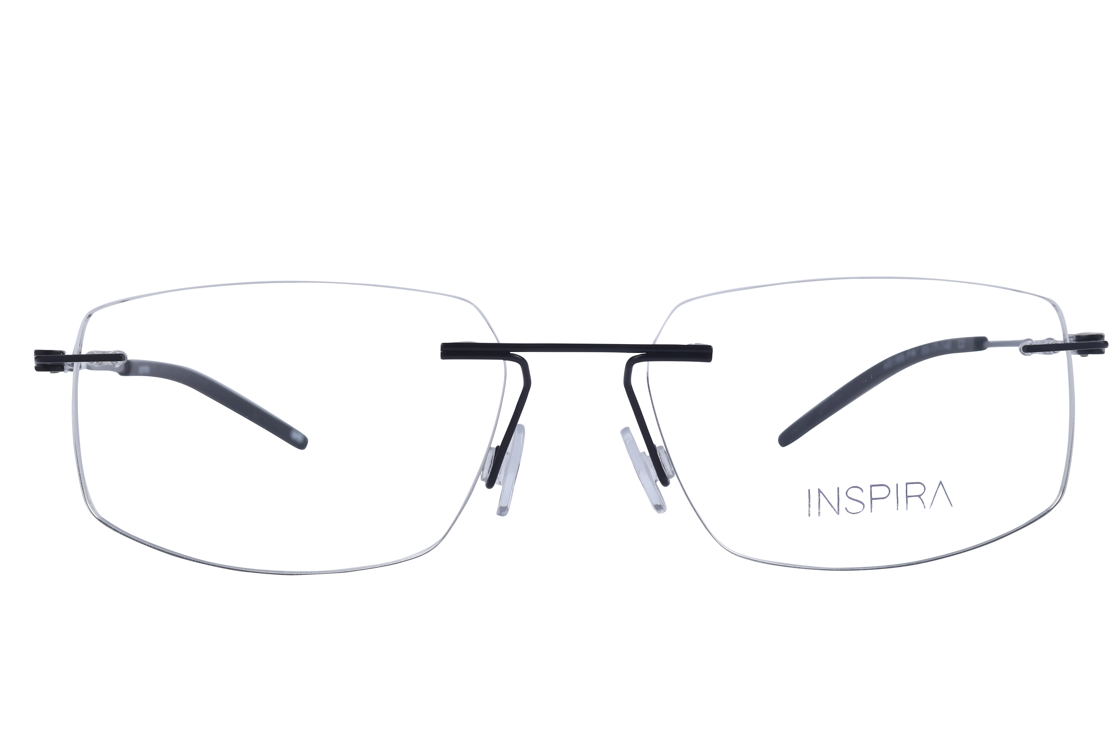 Inspira 40188-FW Frame Black Unisex RimLess Metal — Black frame