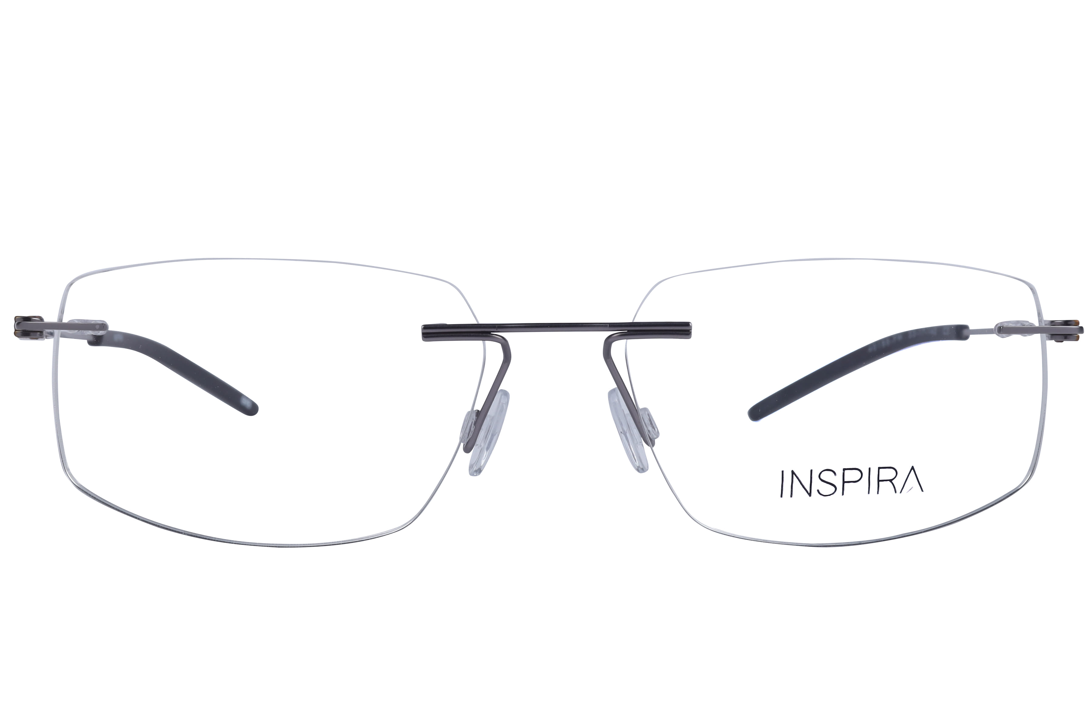 Inspira 40188-FW Frame Silver Unisex RimLess Metal — Silver frame