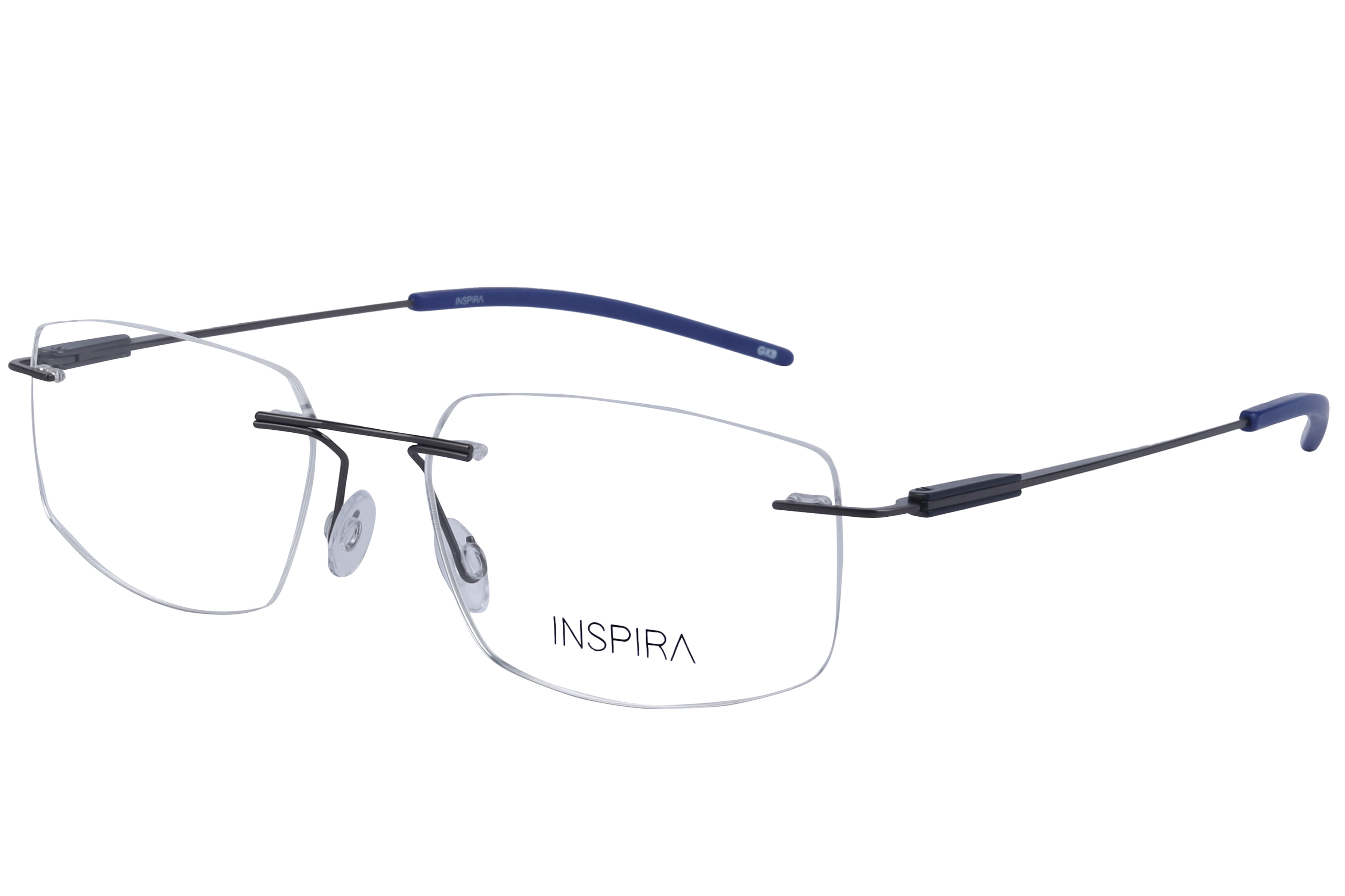 Inspira 40188-FW Frame Gun Metal Unisex RimLess Metal Frame — Gun Metal frame — view 1