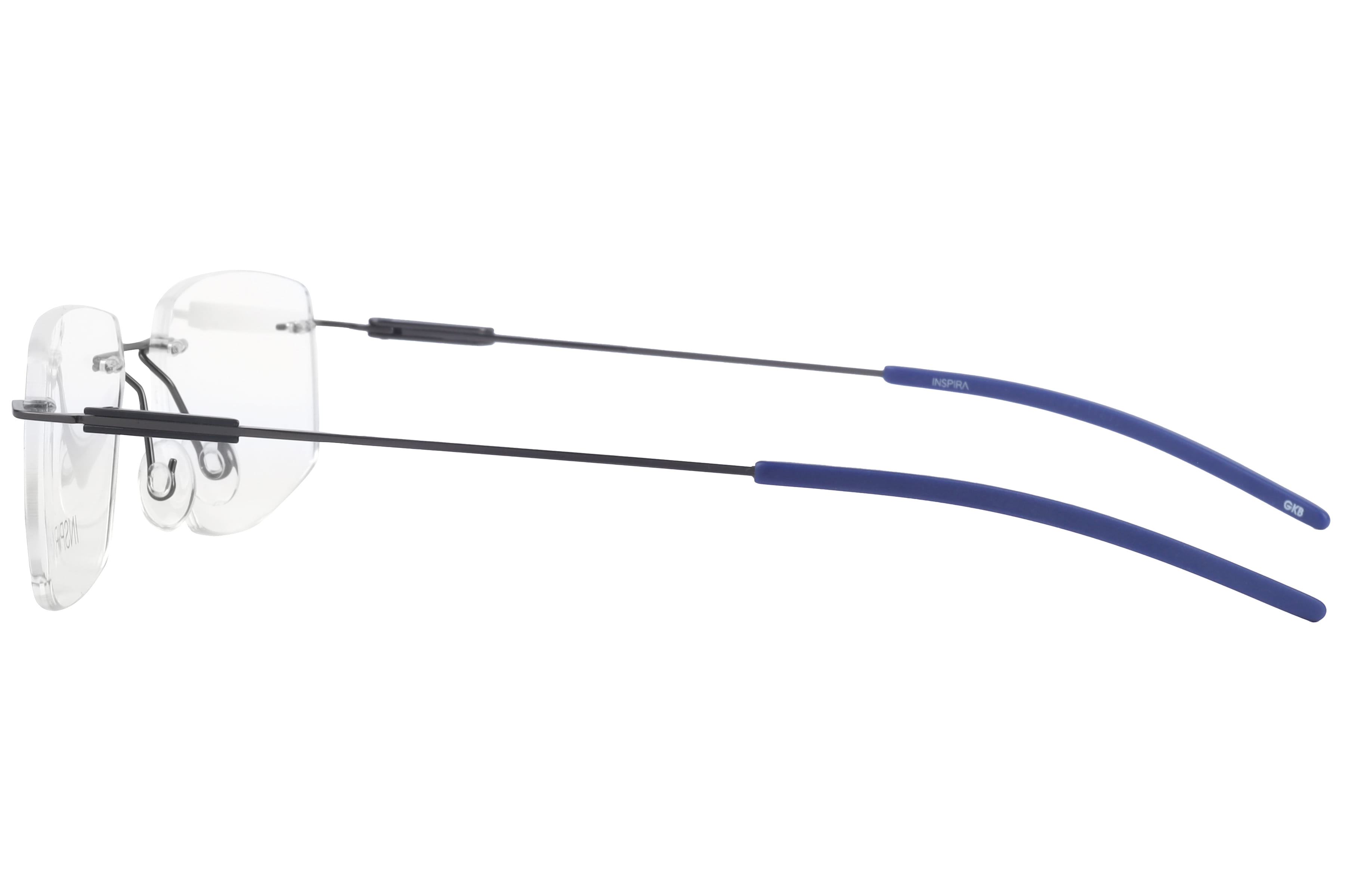 Inspira 40188-FW Frame Gun Metal Unisex RimLess Metal Frame — Gun Metal frame — view 3