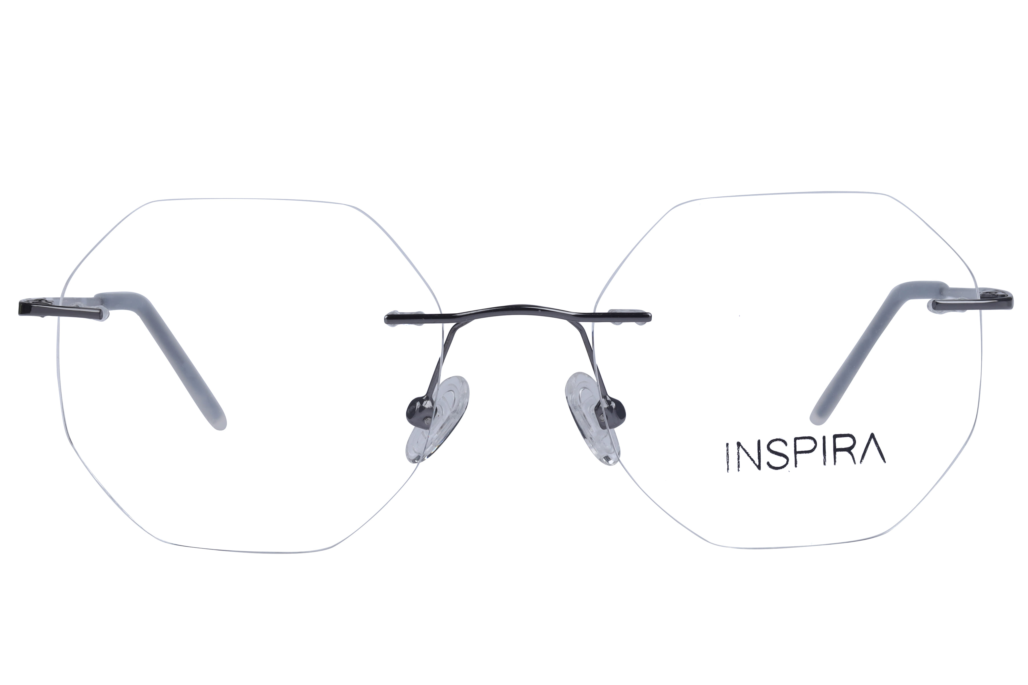 Inspira 15001 Frame Gun Metal Unisex RimLess Metal — Gun Metal frame