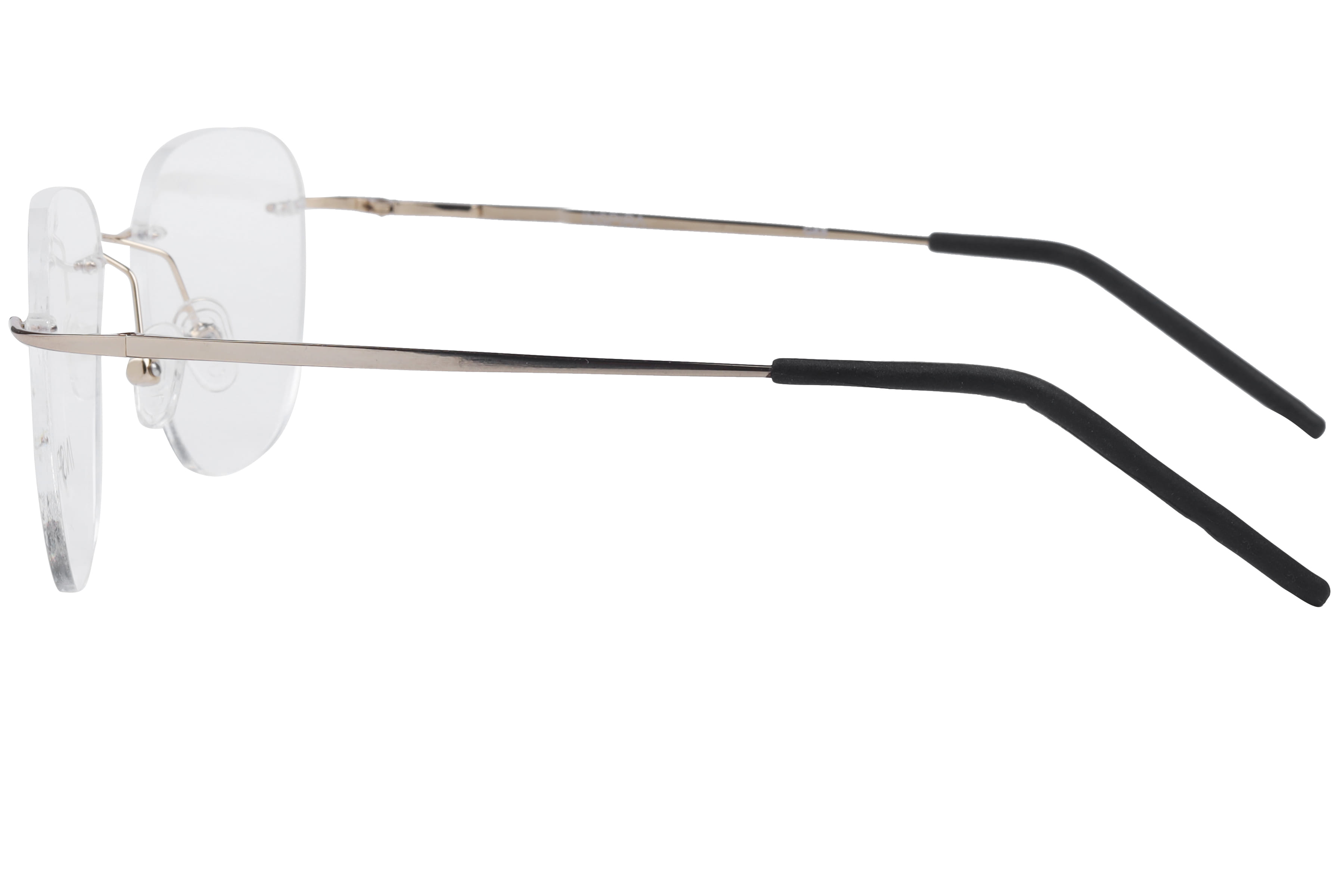 Inspira 15007 Frame Gold Unisex RimLess Metal Frame — Gold frame — view 3
