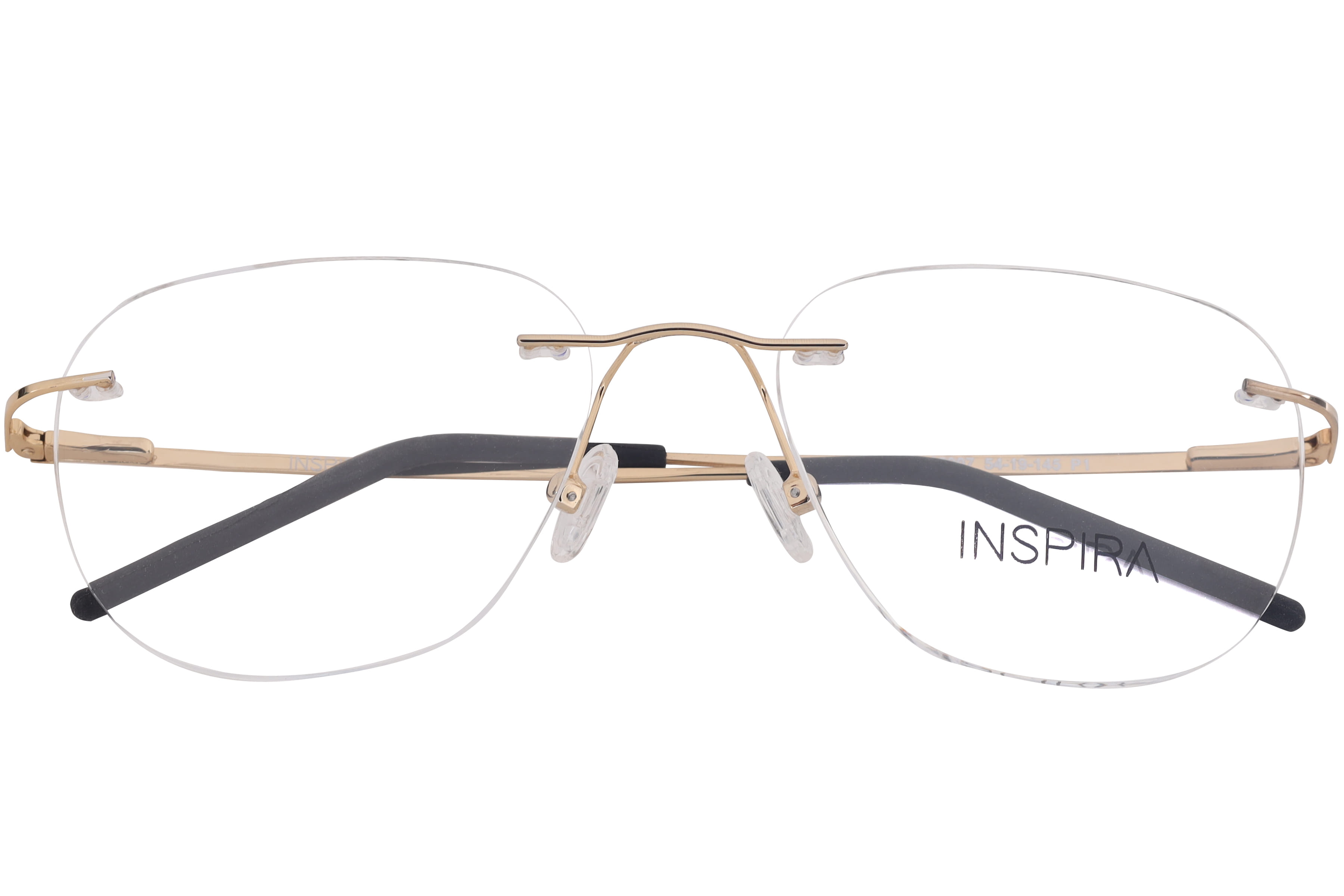 Inspira 15007 Frame Gold Unisex RimLess Metal Frame — Gold frame — view 4