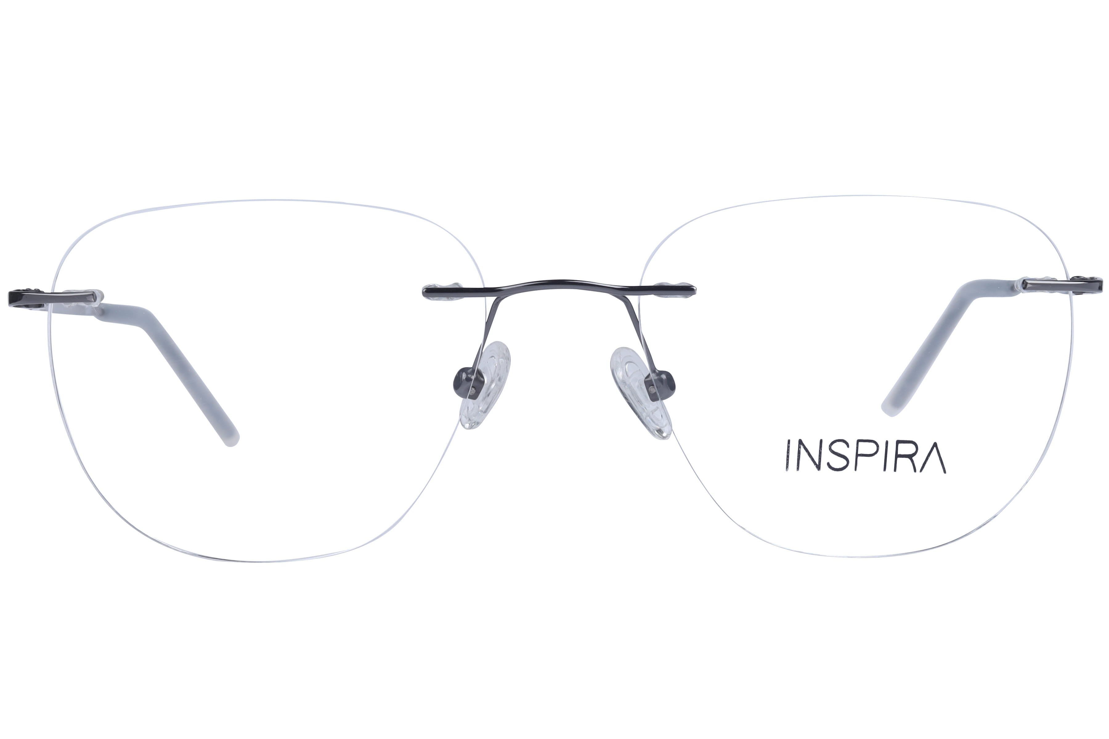 Inspira 15007 Frame Gun Metal Unisex RimLess Metal — Gun Metal frame