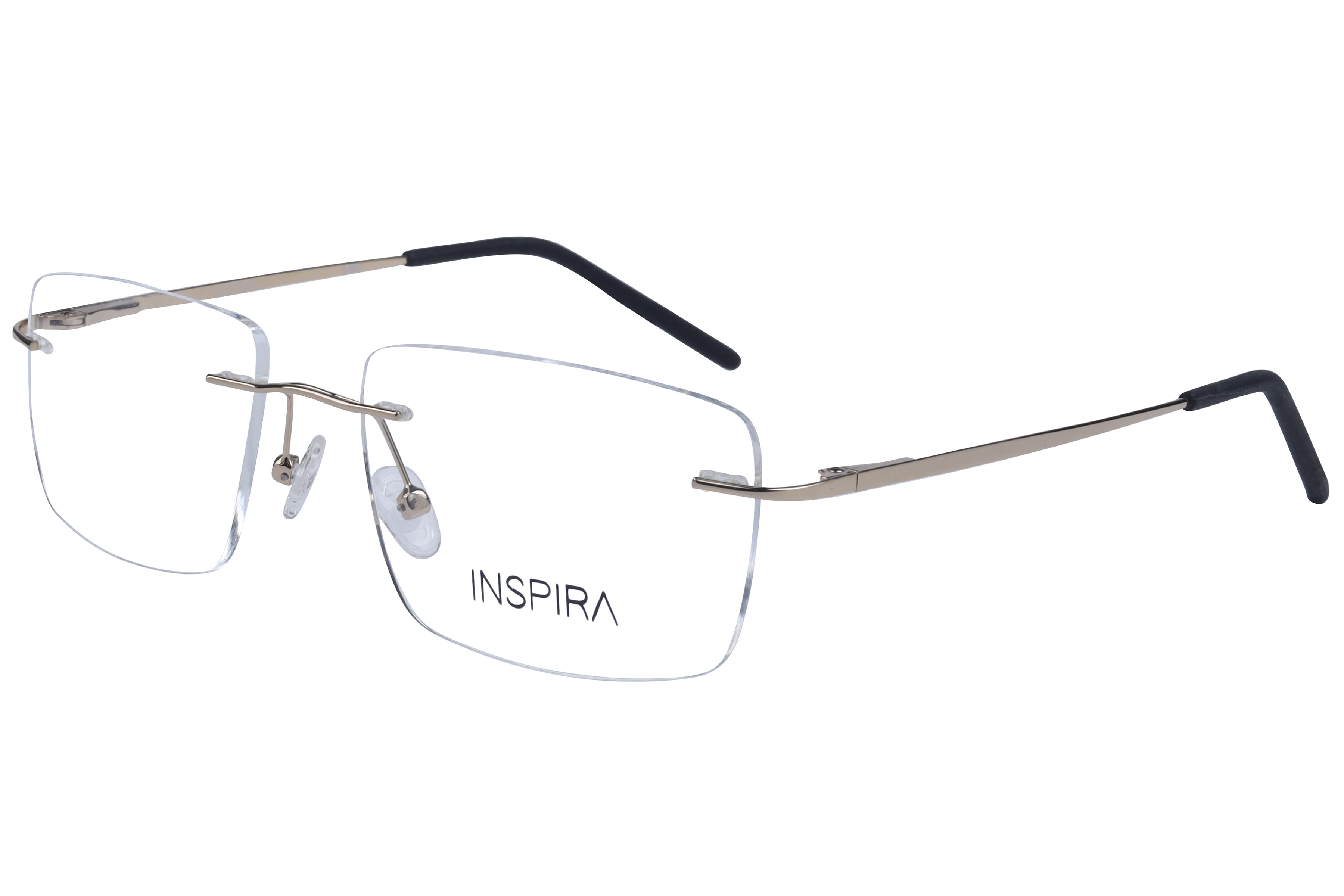 Inspira 15014 Frame Gold Male RimLess Metal Frame — Gold frame — view 1