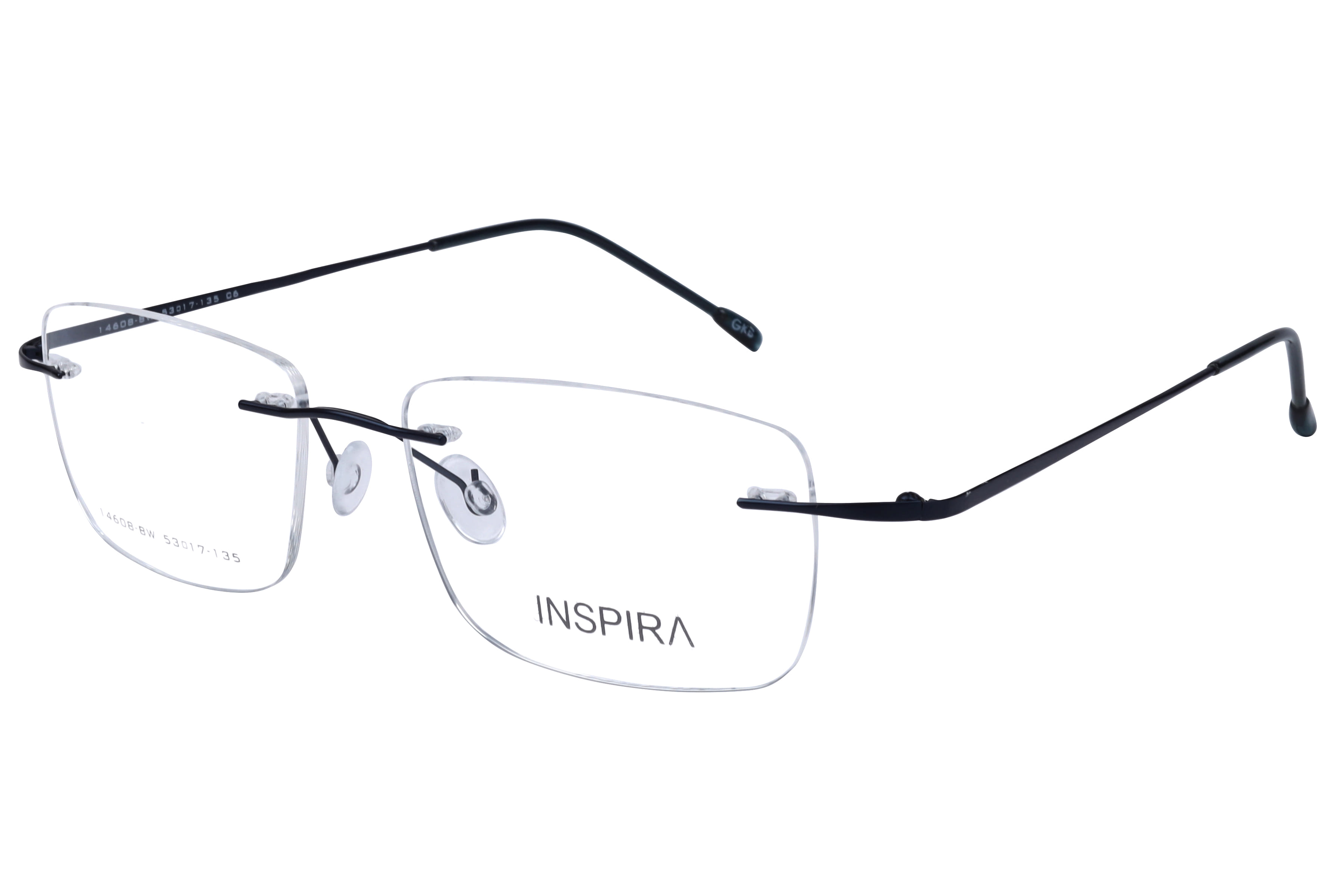 Inspira 14608-BW Frame Matt Blue Unisex RimLess Metal — Matt Blue frame