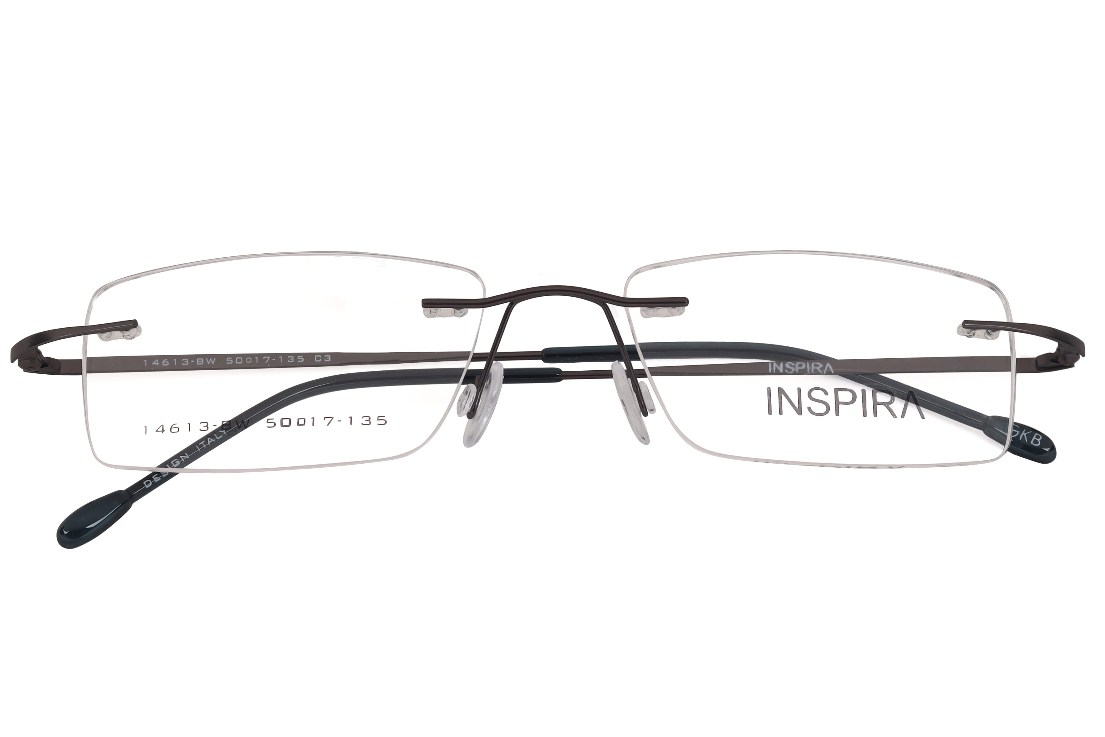 Inspira 14613-BW Frame Gun Metal Unisex RimLess Metal Frame — Gun Metal frame — view 4