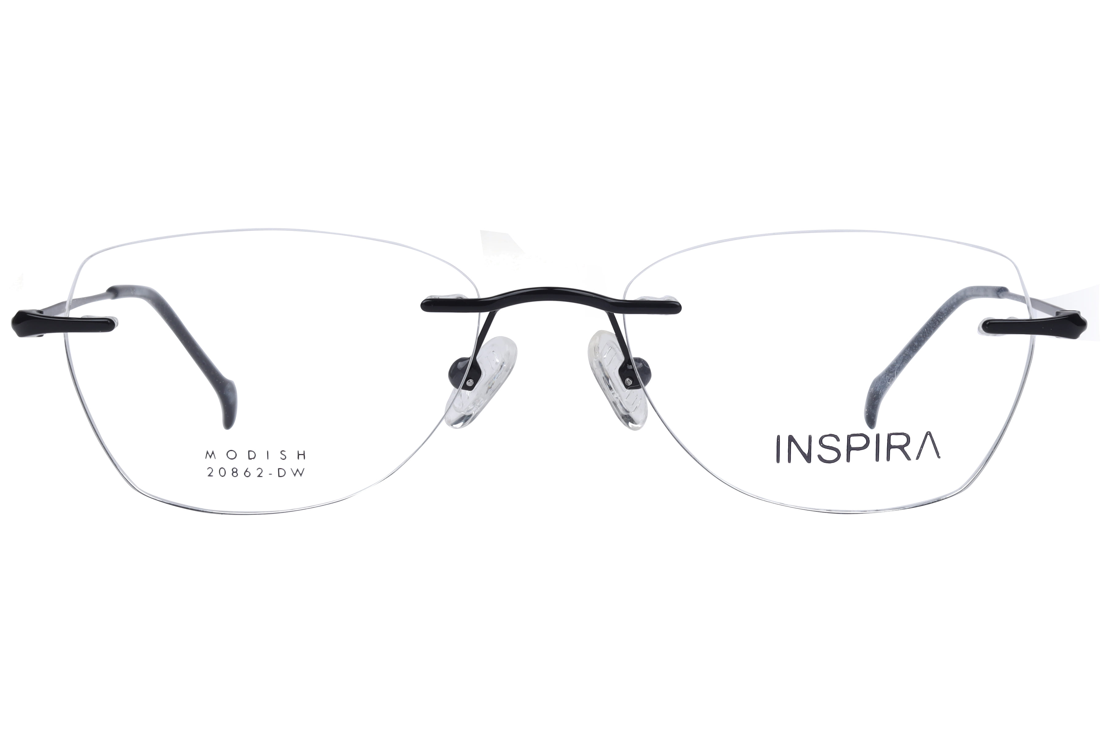Inspira 20862-DW Frame Black Female RimLess Metal Frame — Black frame — view 2