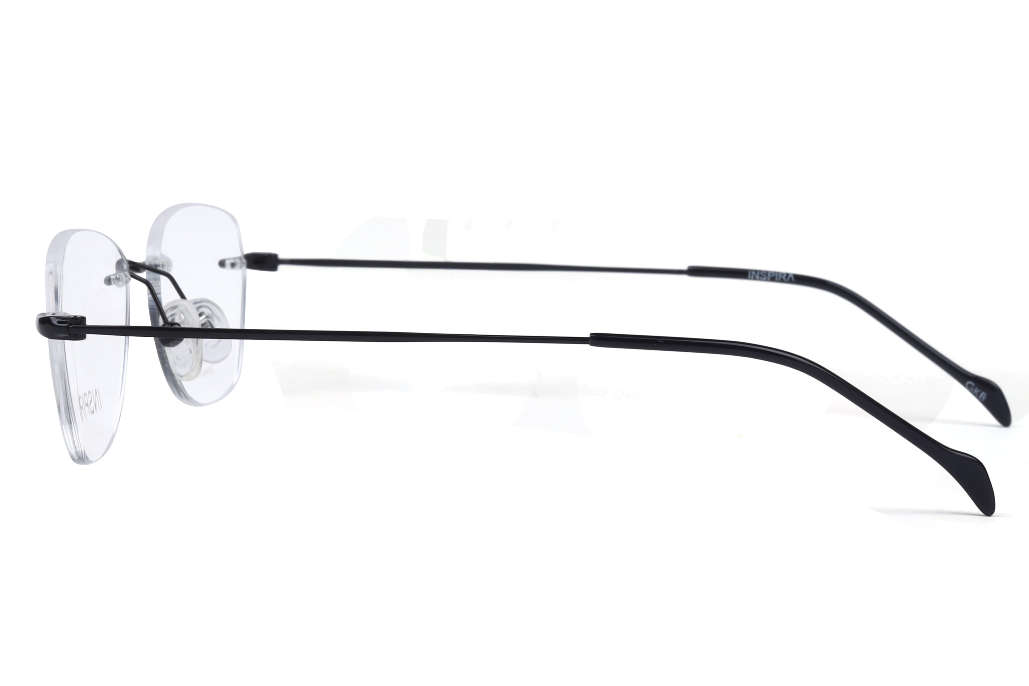 Inspira 20862-DW Frame Black Female RimLess Metal Frame — Black frame — view 3