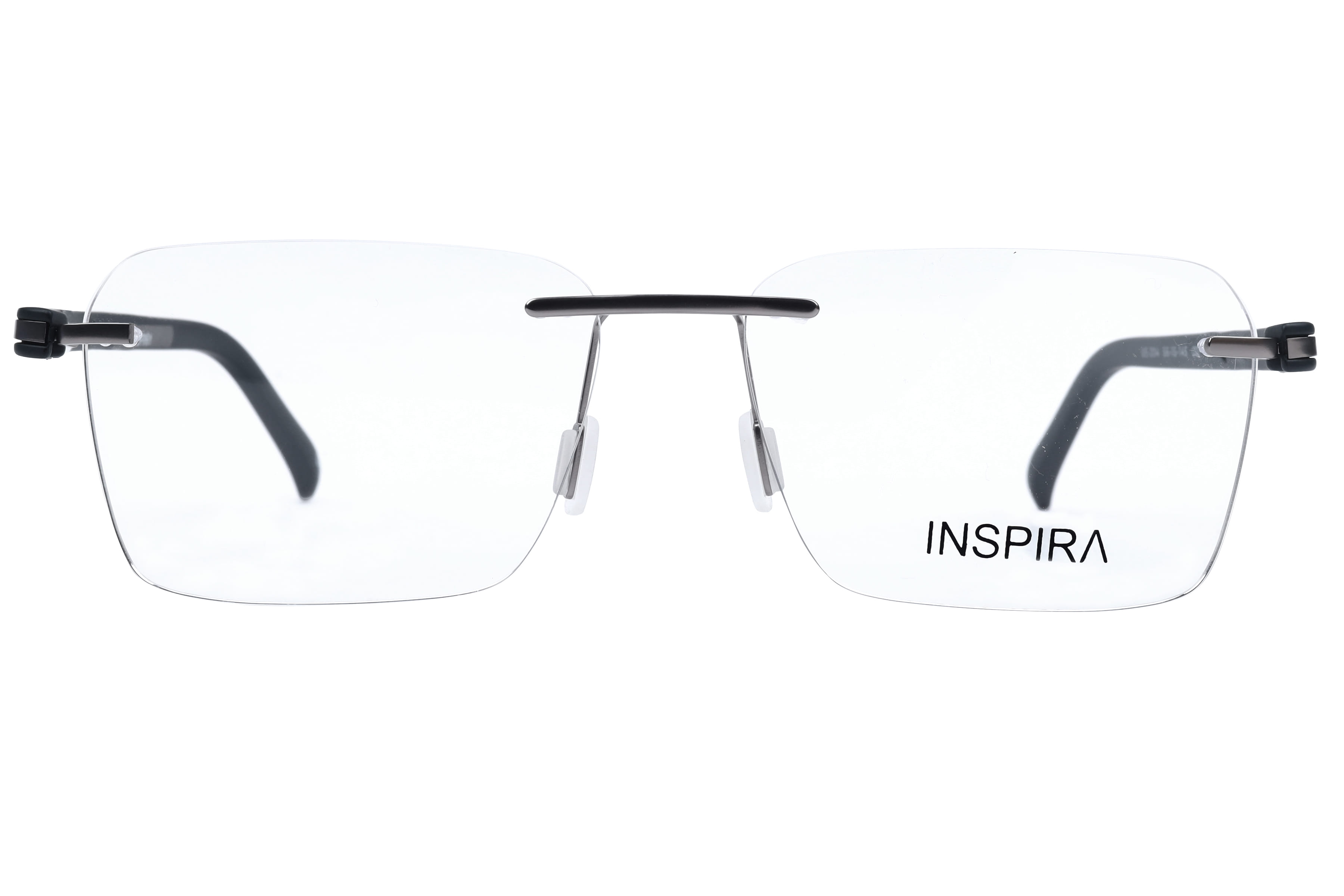 Inspira UE-204 Frame Silver Male RimLess Shell — Silver frame
