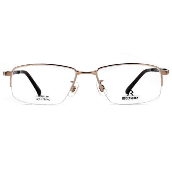 Rodenstock N R 0503 Frame Gold Male Supra Shell — Brown frame