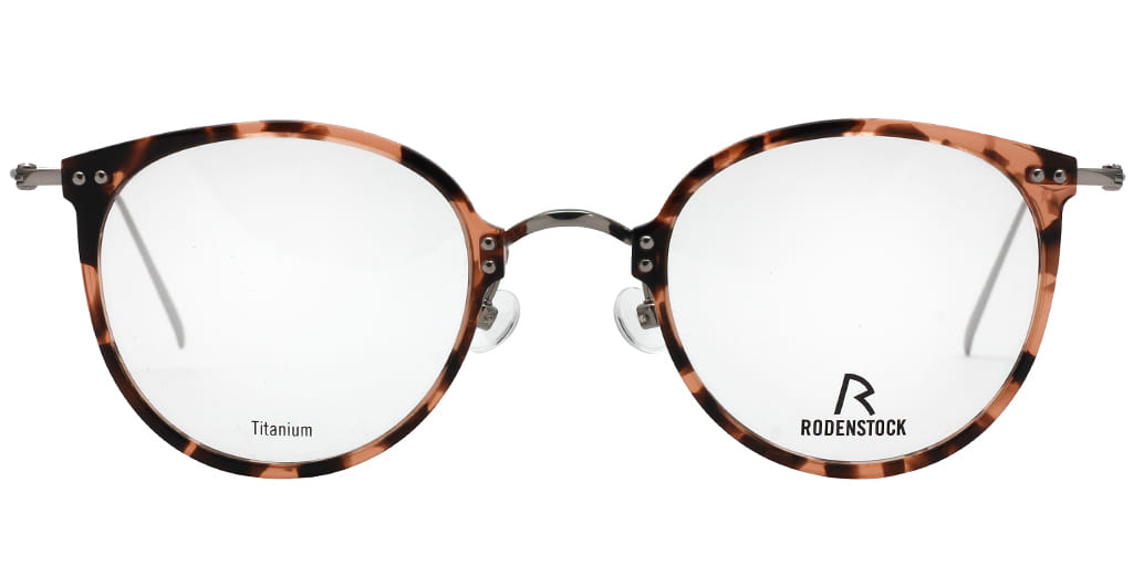 Rodenstock N R 7079 Frame Tortoise Unisex Full Titanium — Brown frame