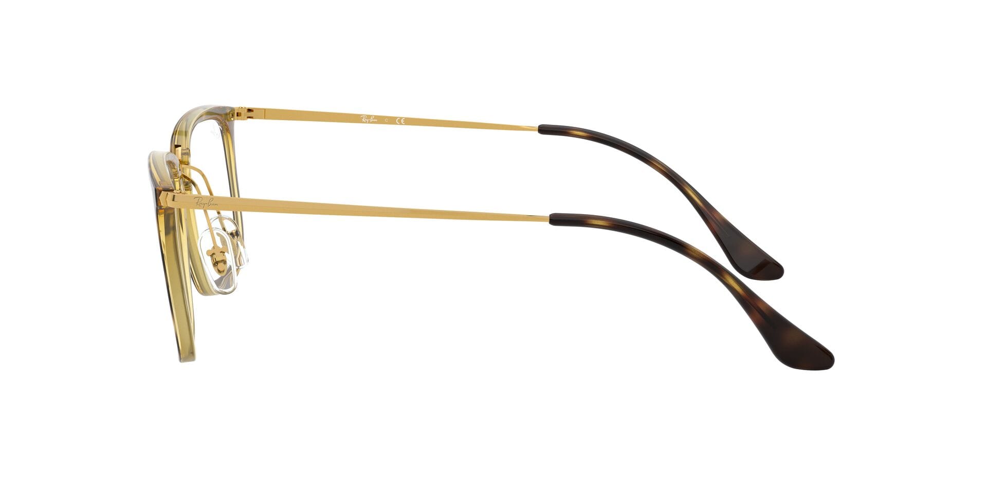 Rayban RB7141 Frame Brown Male Full Metal Frame — Brown frame — view 3
