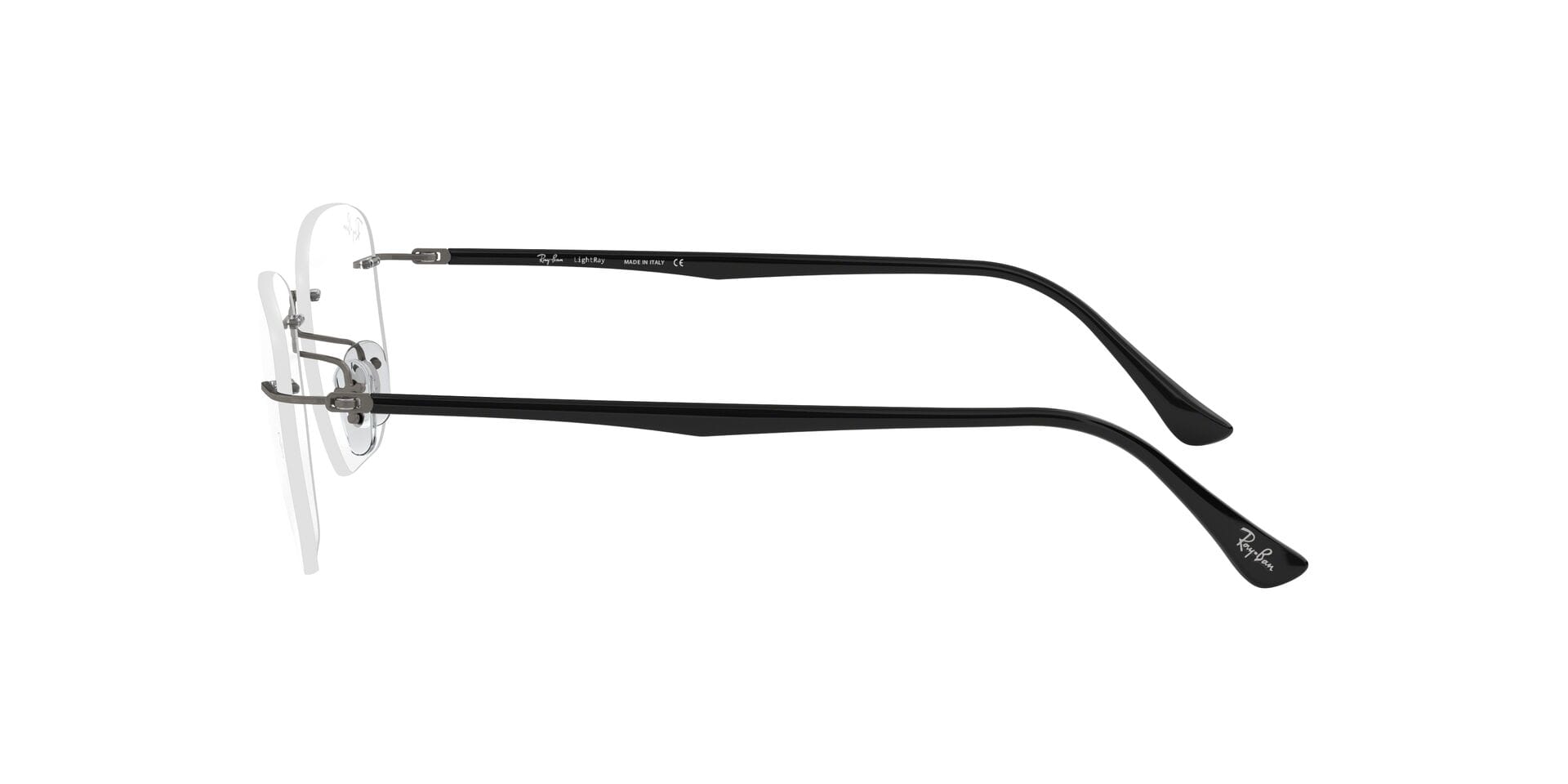 Rayban RB8757 Frame Grey Male RimLess Shell Frame — Grey frame — view 3