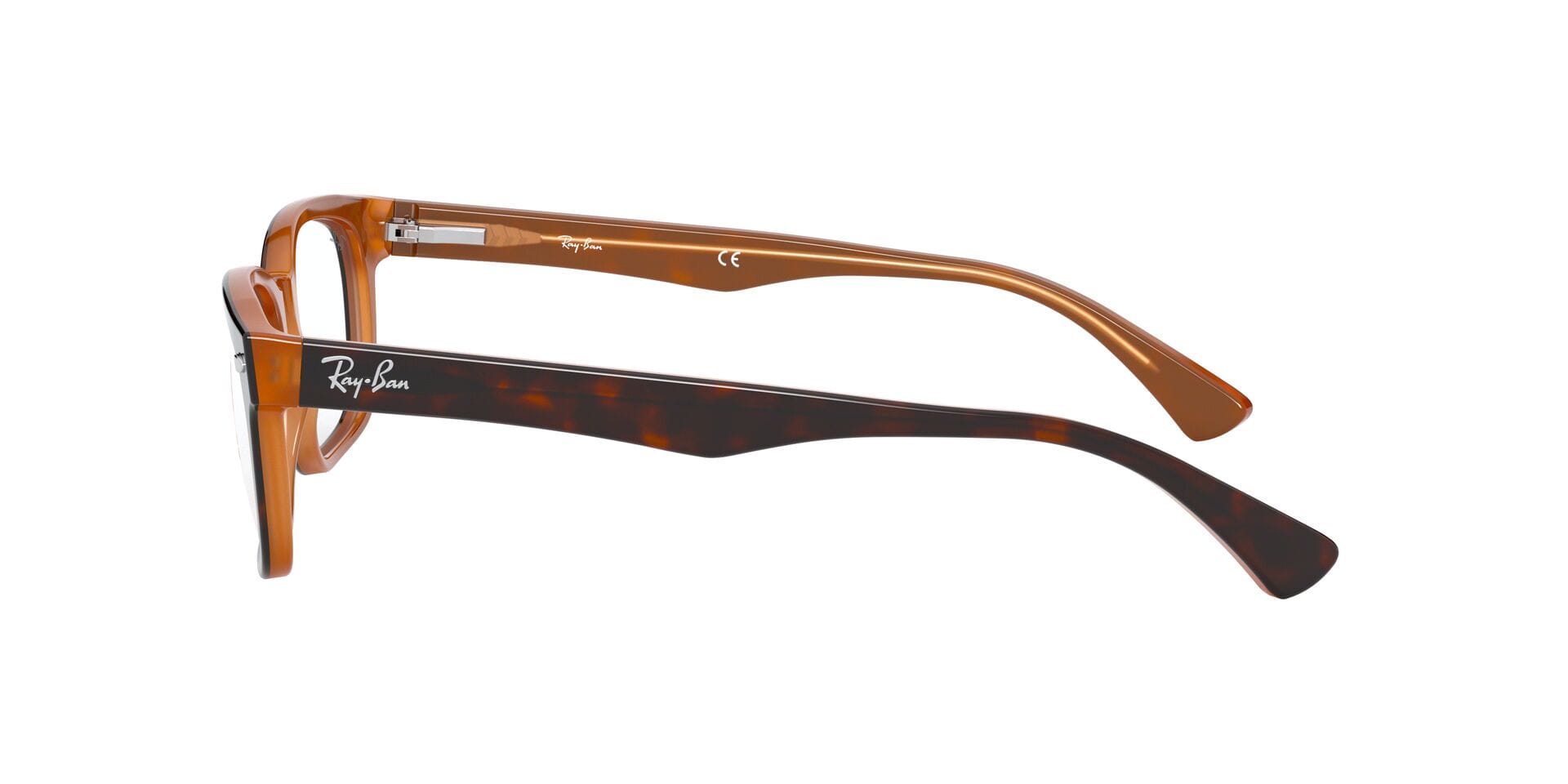 Rayban RX5286 Frame Brown Male Full Shell Frame — Brown frame — view 4