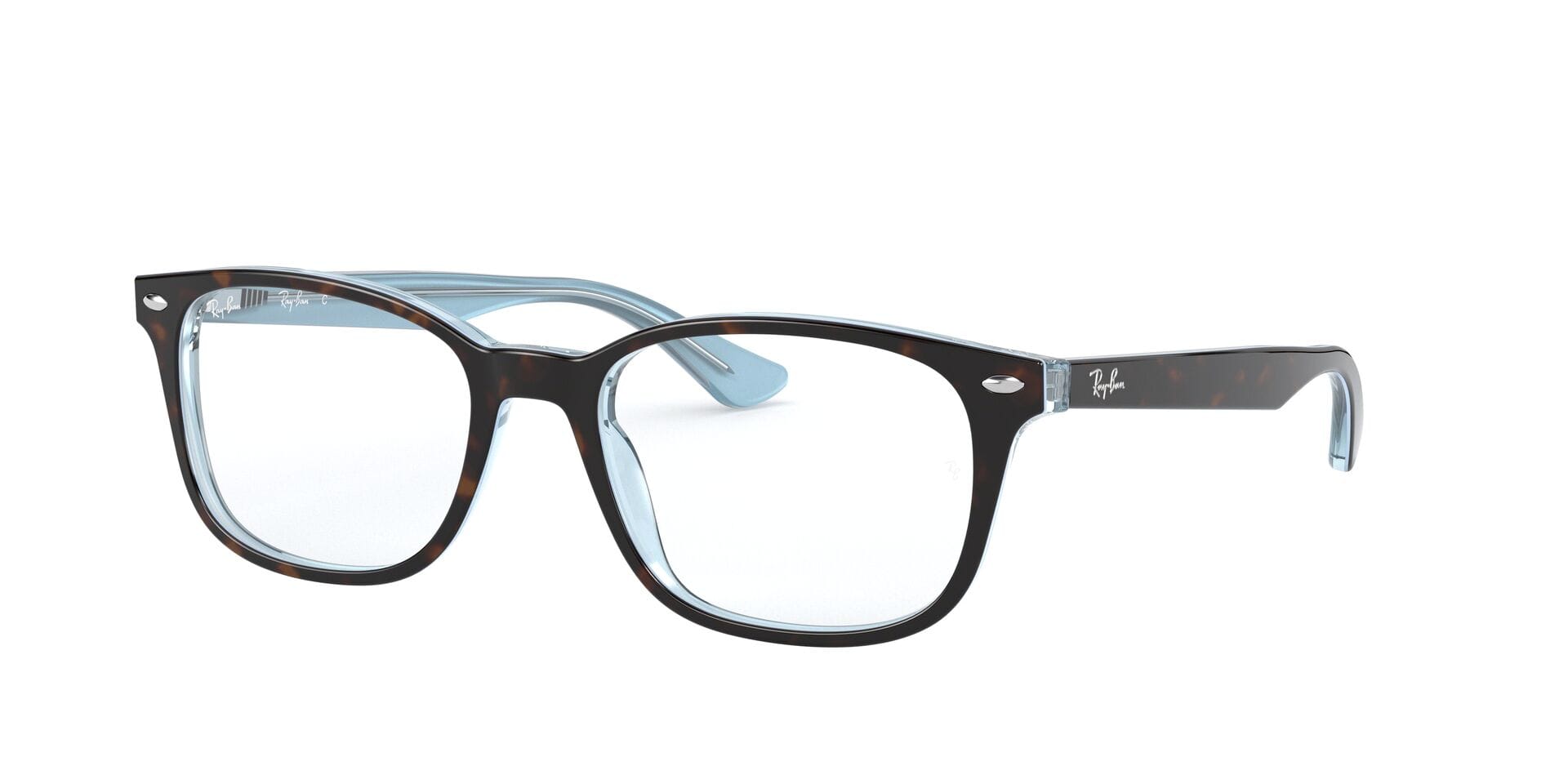 Rayban RX5375 Frame Brown Male Full Shell Frame — Brown frame — view 2