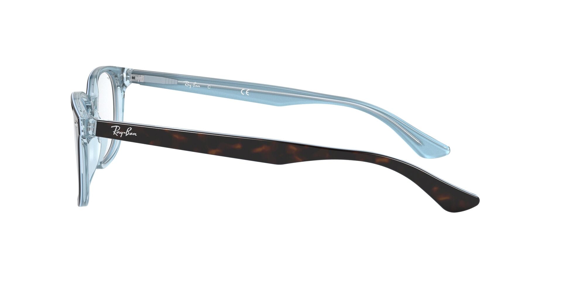 Rayban RX5375 Frame Brown Male Full Shell Frame — Brown frame — view 4