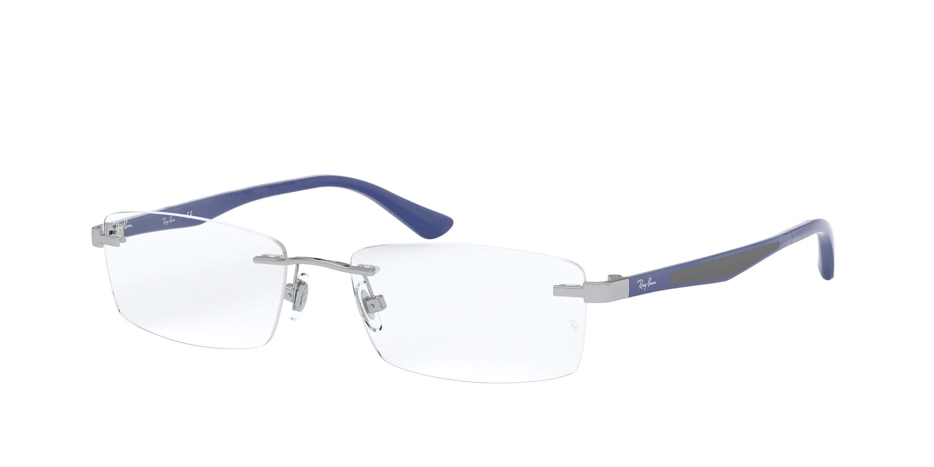 Rayban FR Rayban 0RX6326I Frame Silver Male RimLess Shell Frame — view 1