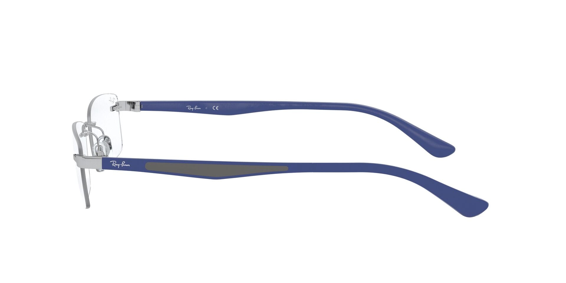 Rayban FR Rayban 0RX6326I Frame Silver Male RimLess Shell Frame — view 3