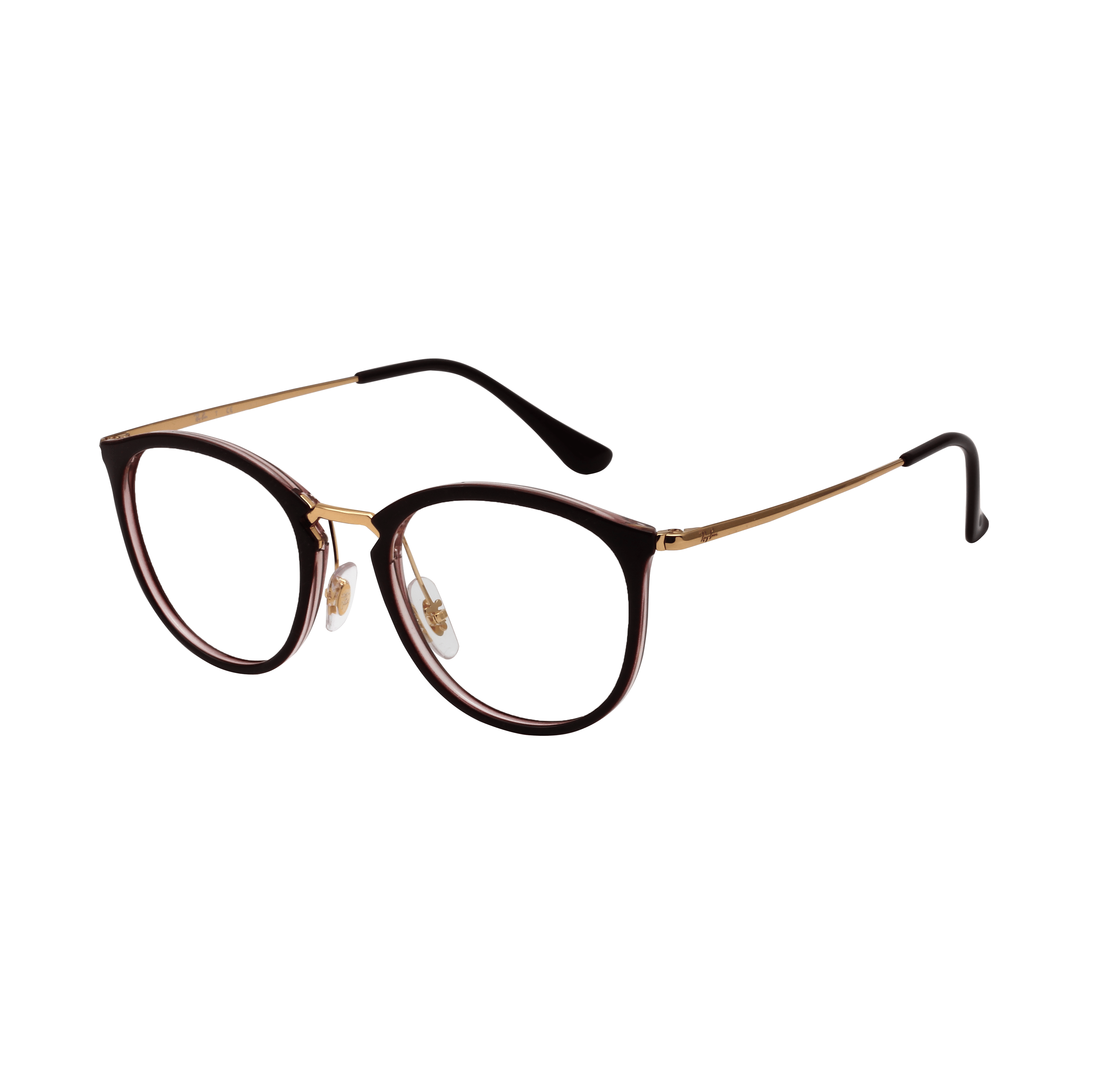 Rayban FR Rayban RX7140 Frame Brown Male Shell Metal Frame — view 1