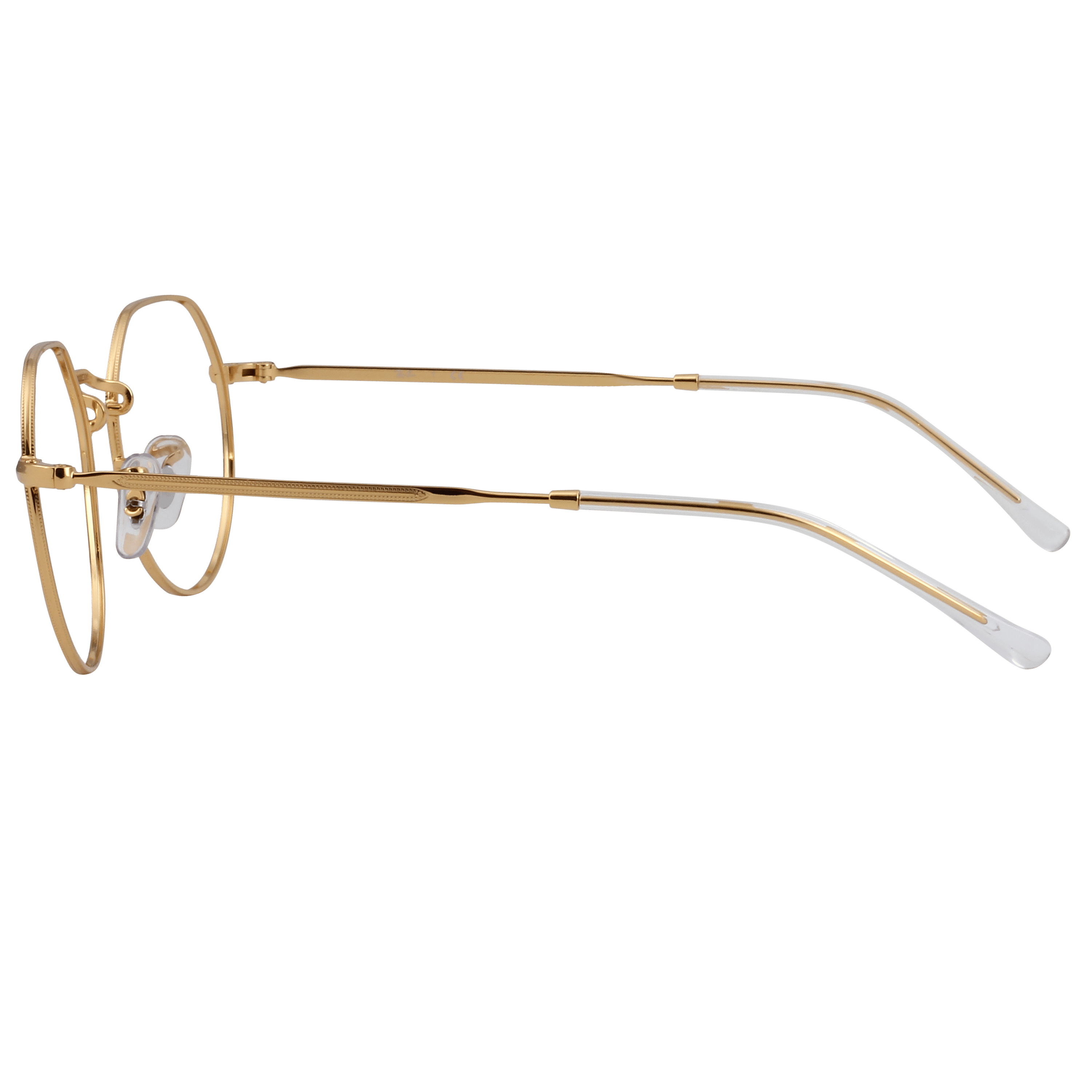Rayban RX6465 Frame Gold Unisex Full Metal Frame — Gold frame — view 3